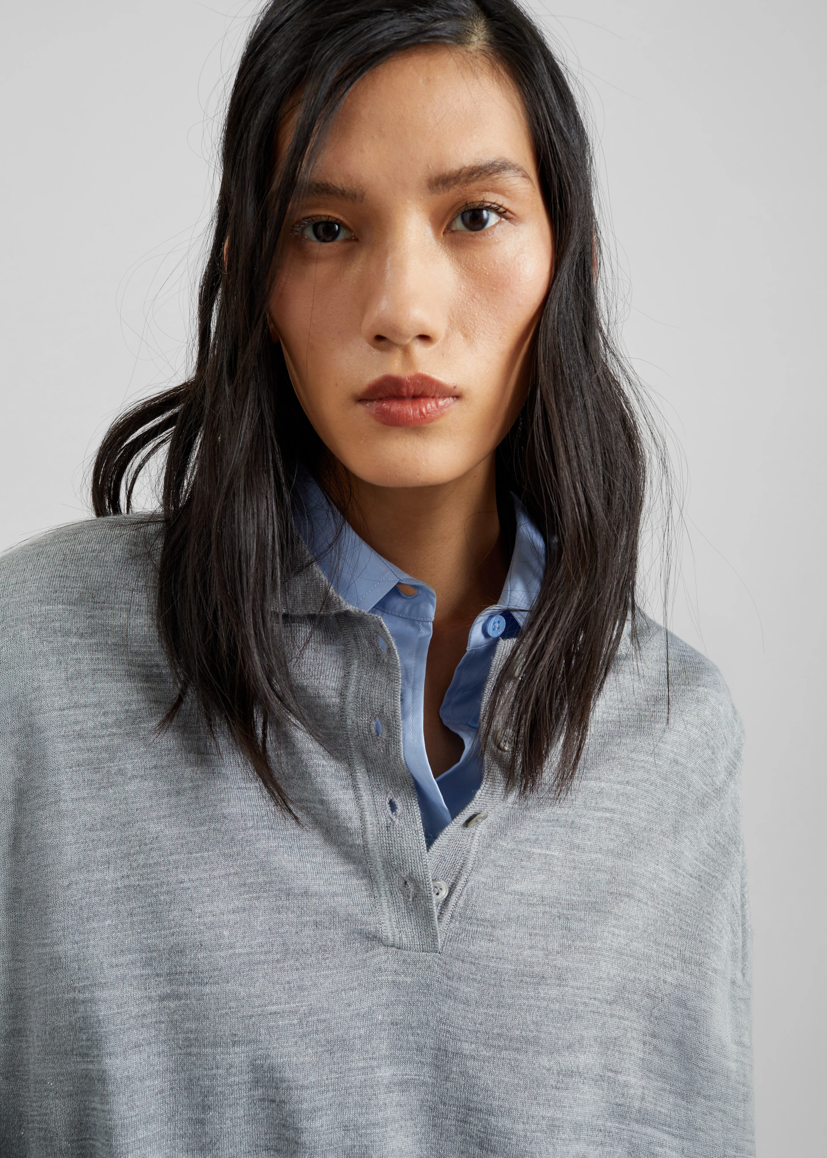 Avallon Padded Knit Polo - Grey - Image 4