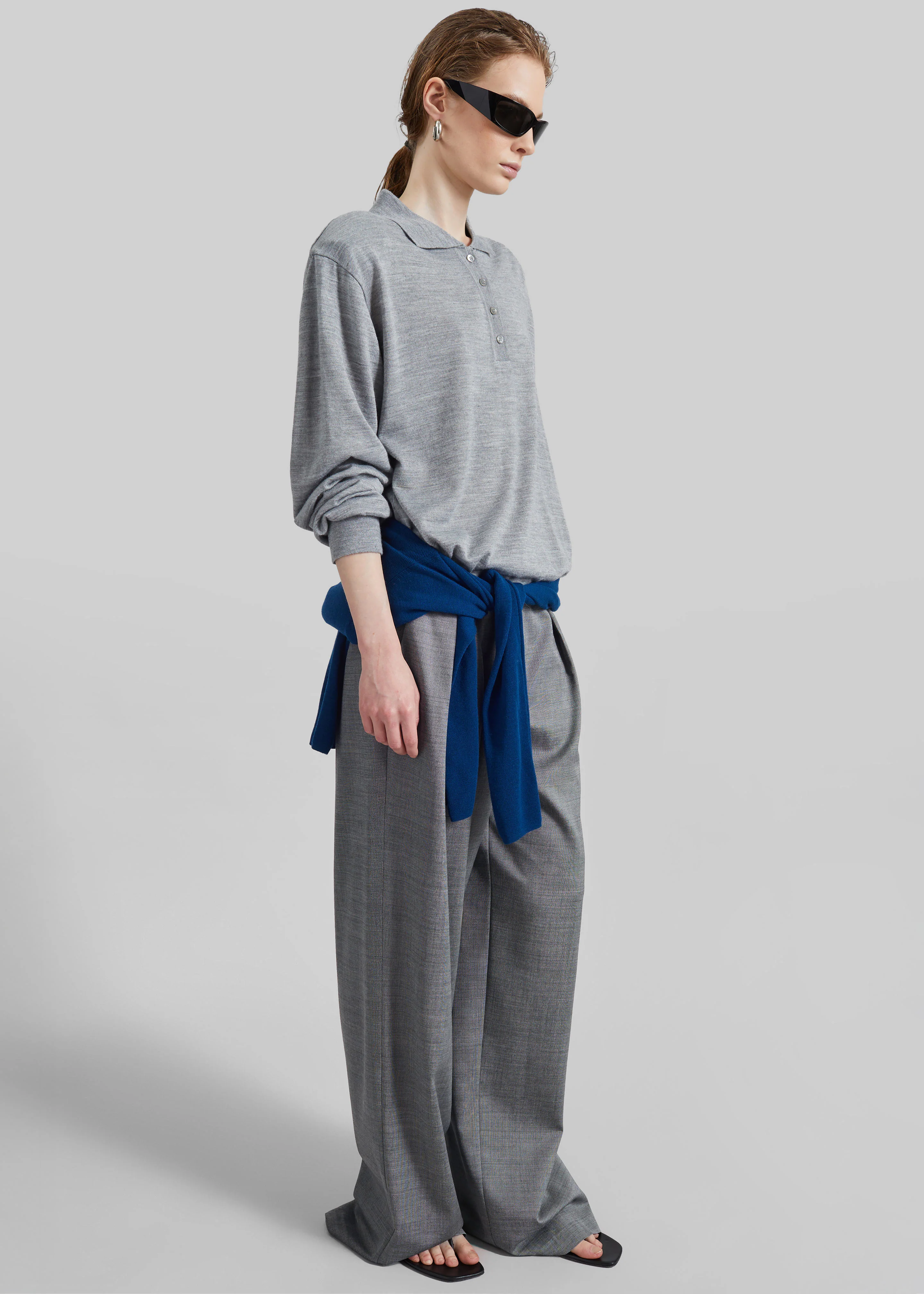 Avallon Padded Knit Polo - Grey - Image 8