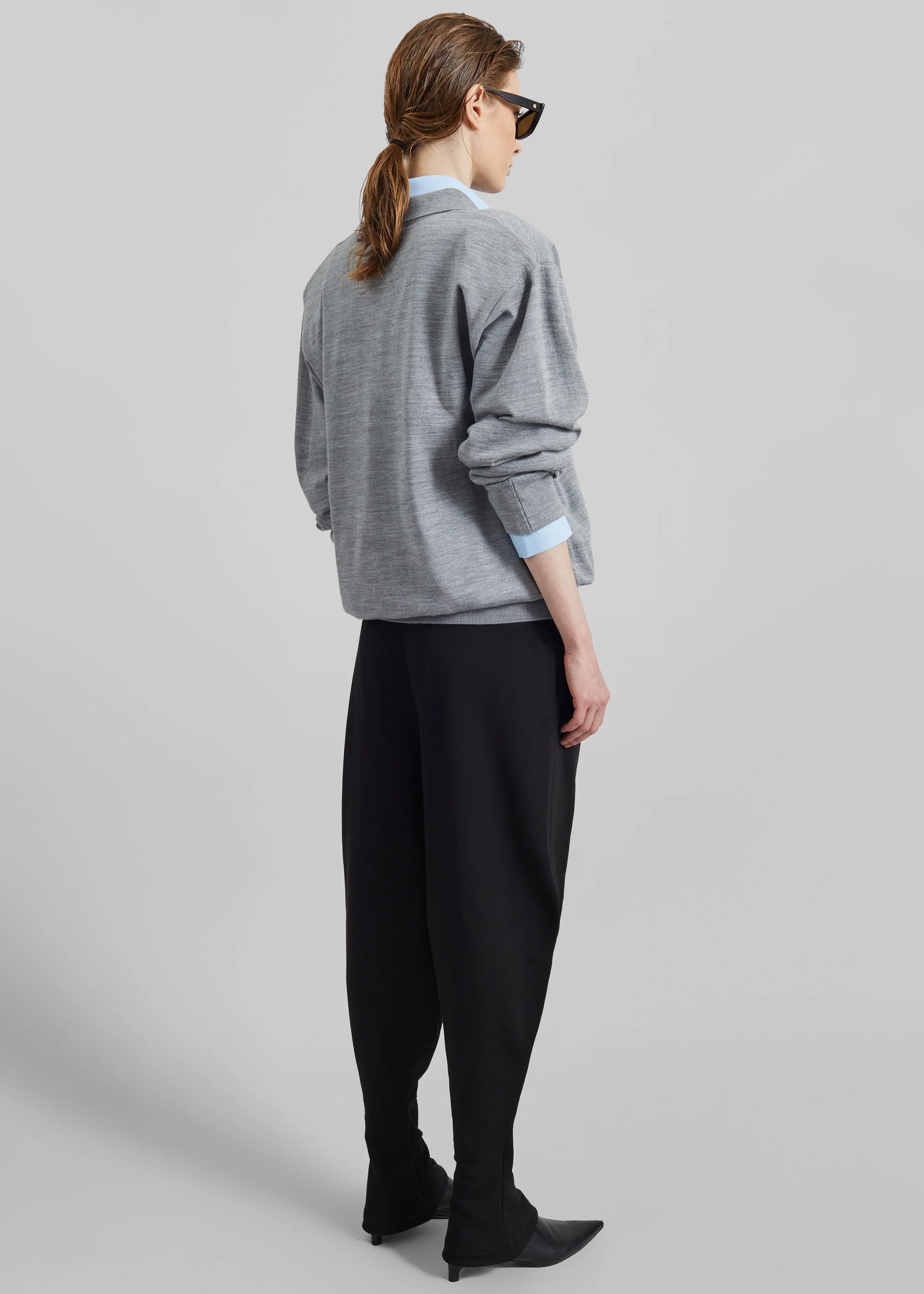 Avallon Padded Knit Polo - Grey - Image 9
