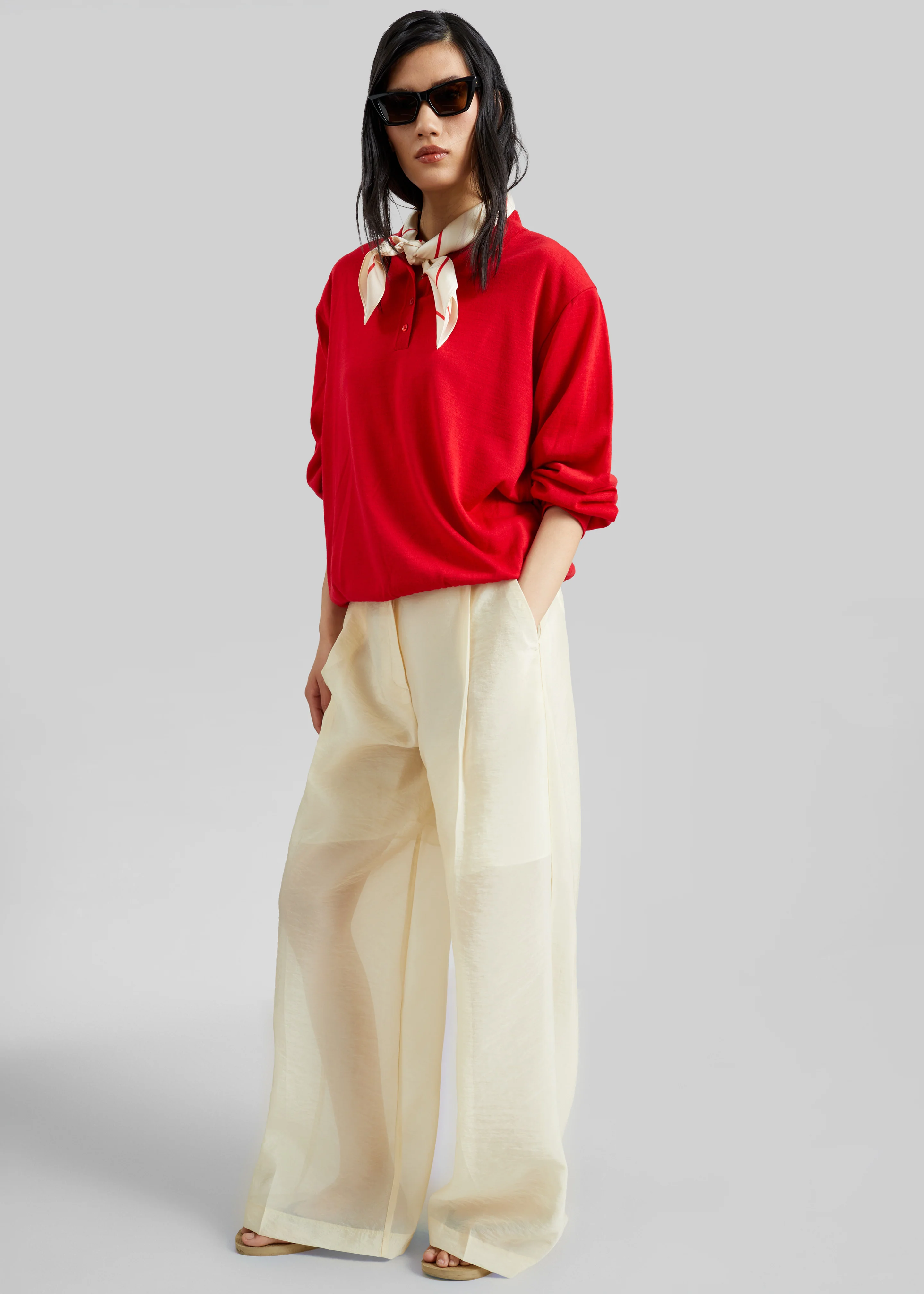 Avallon Padded Knit Polo - Red - Image 2