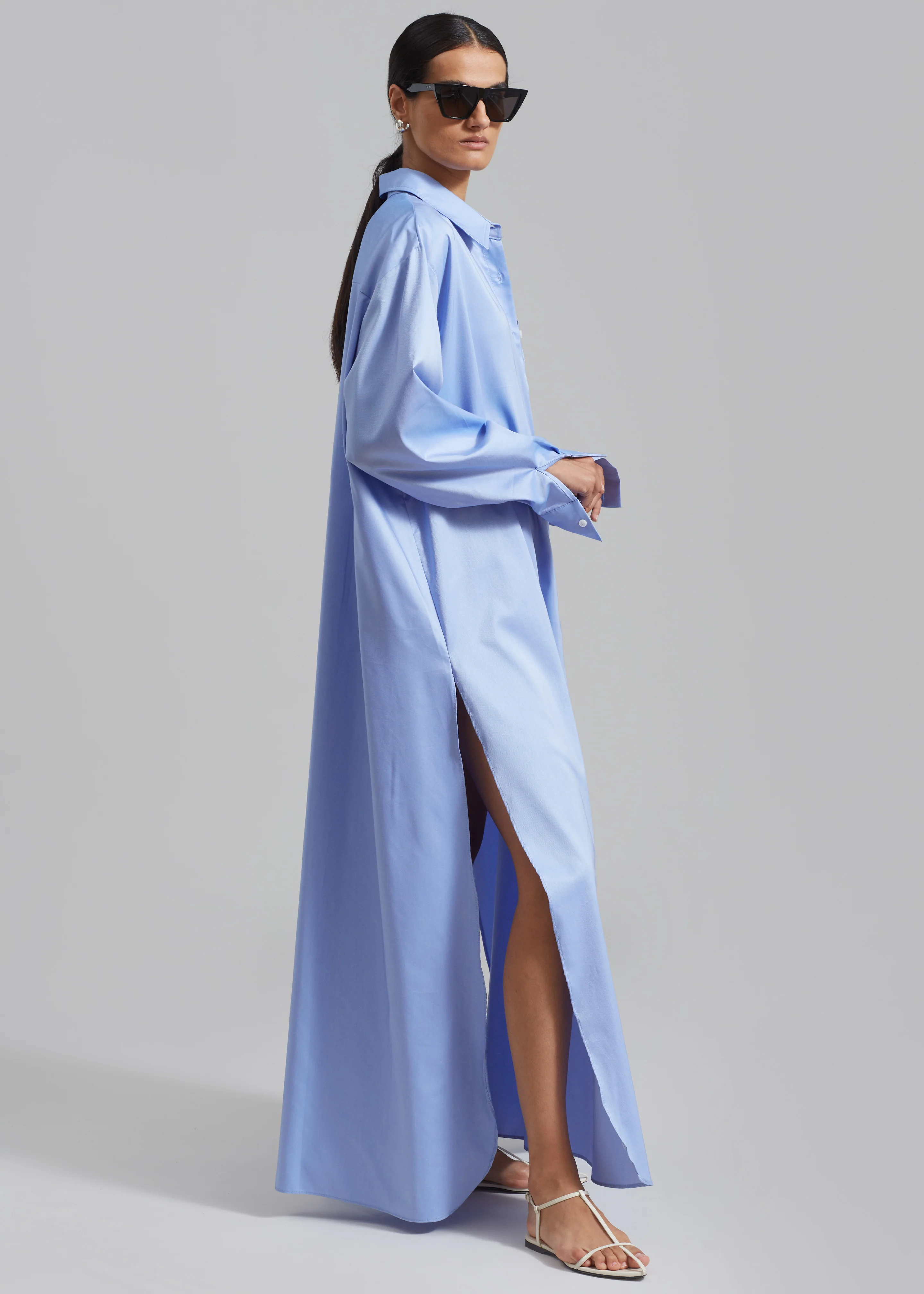 Avery Shirt Dress - Blue - Image 2