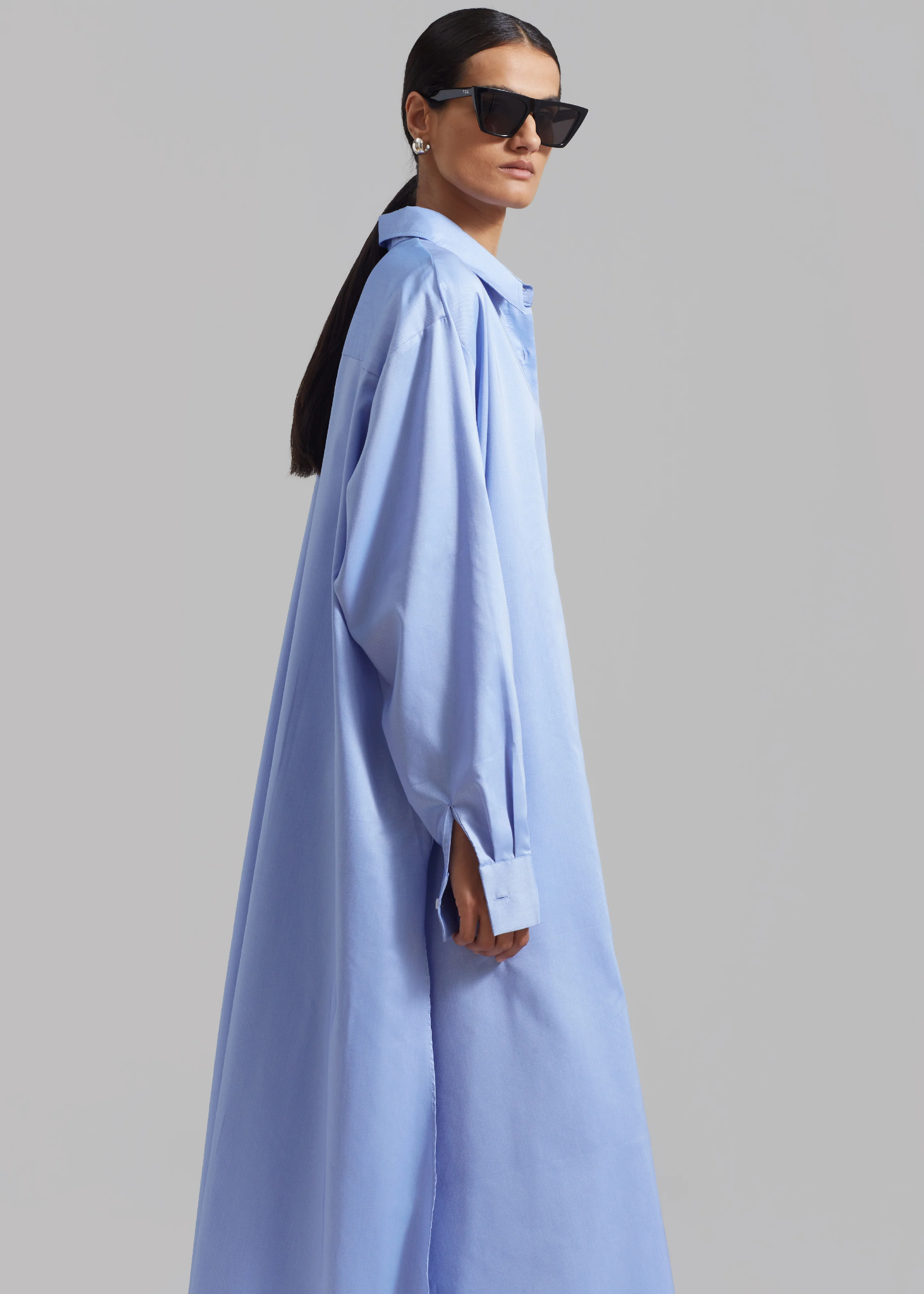 Avery Shirt Dress - Blue - Image 3