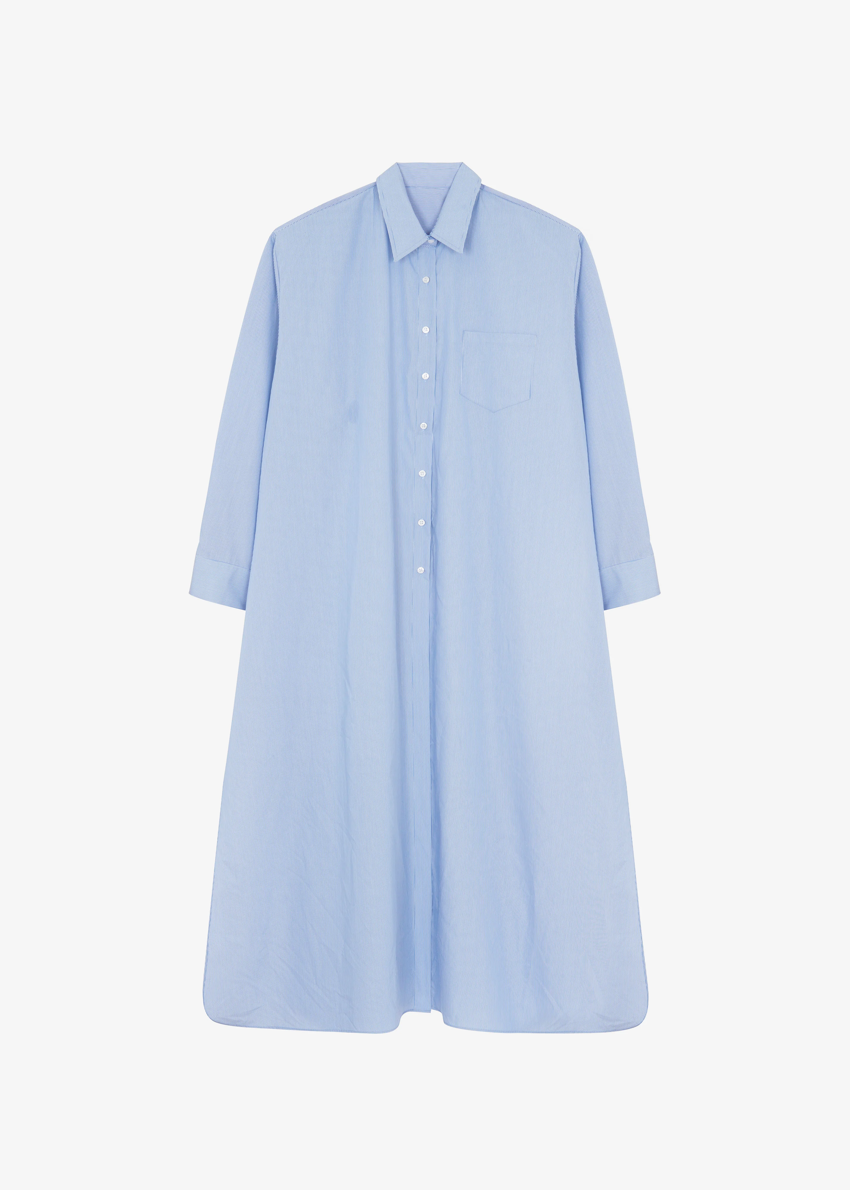 Avery Shirt Dress - Blue Stripe - Image 10