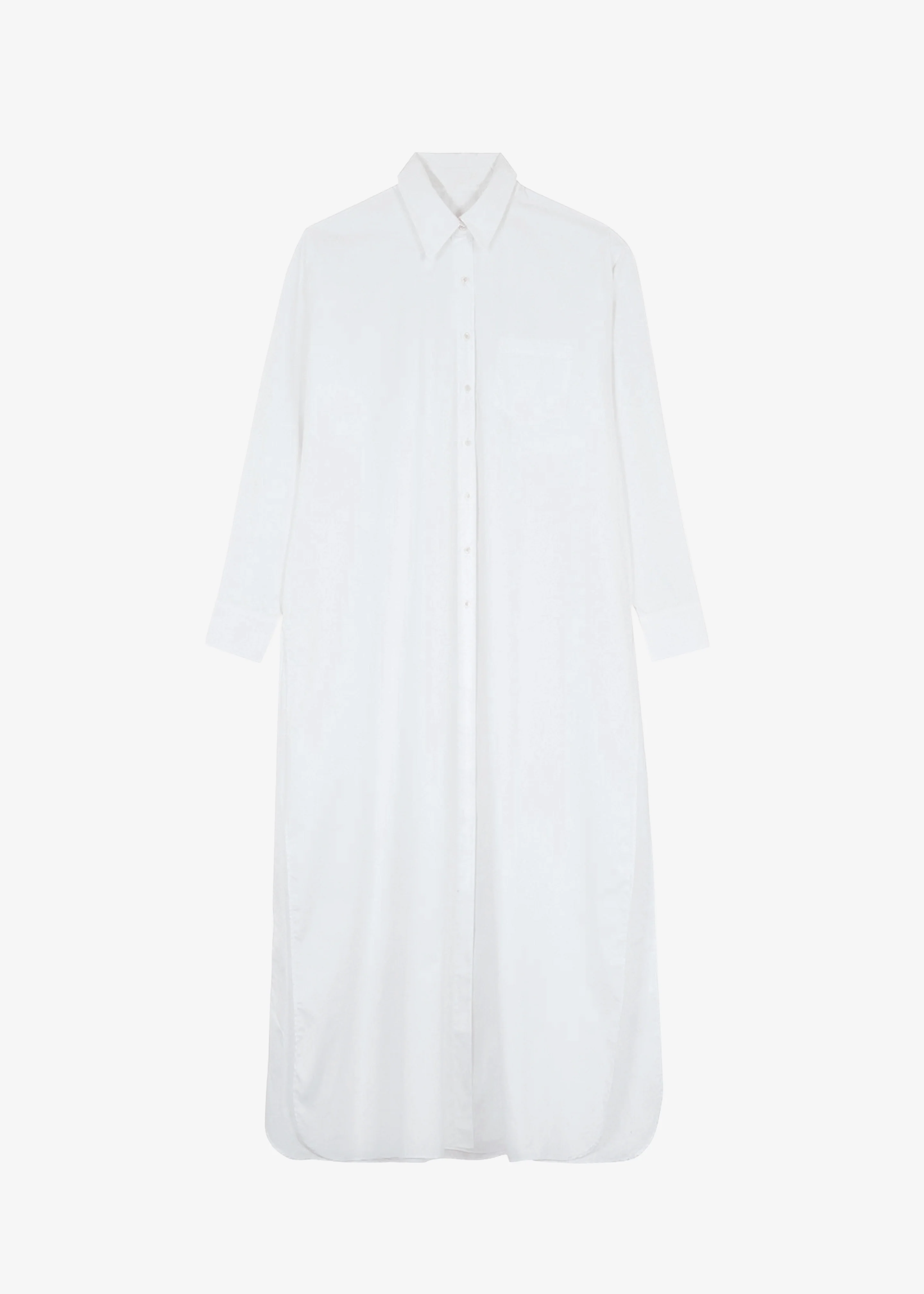 Avery Shirt Dress - White - Image 7
