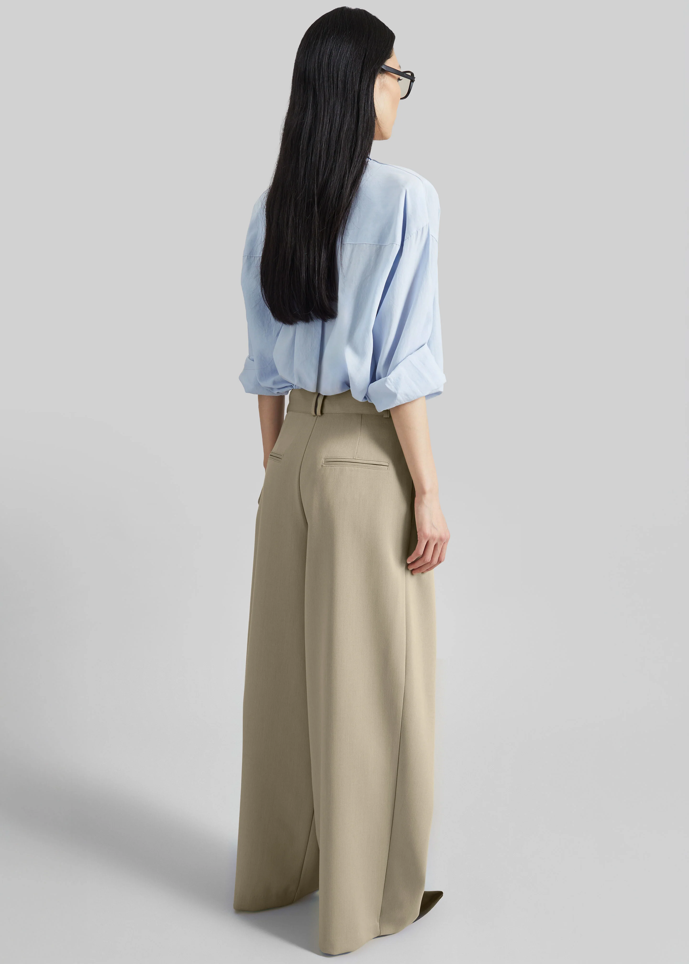 Avray Pleated Trousers - Beige - Image 10