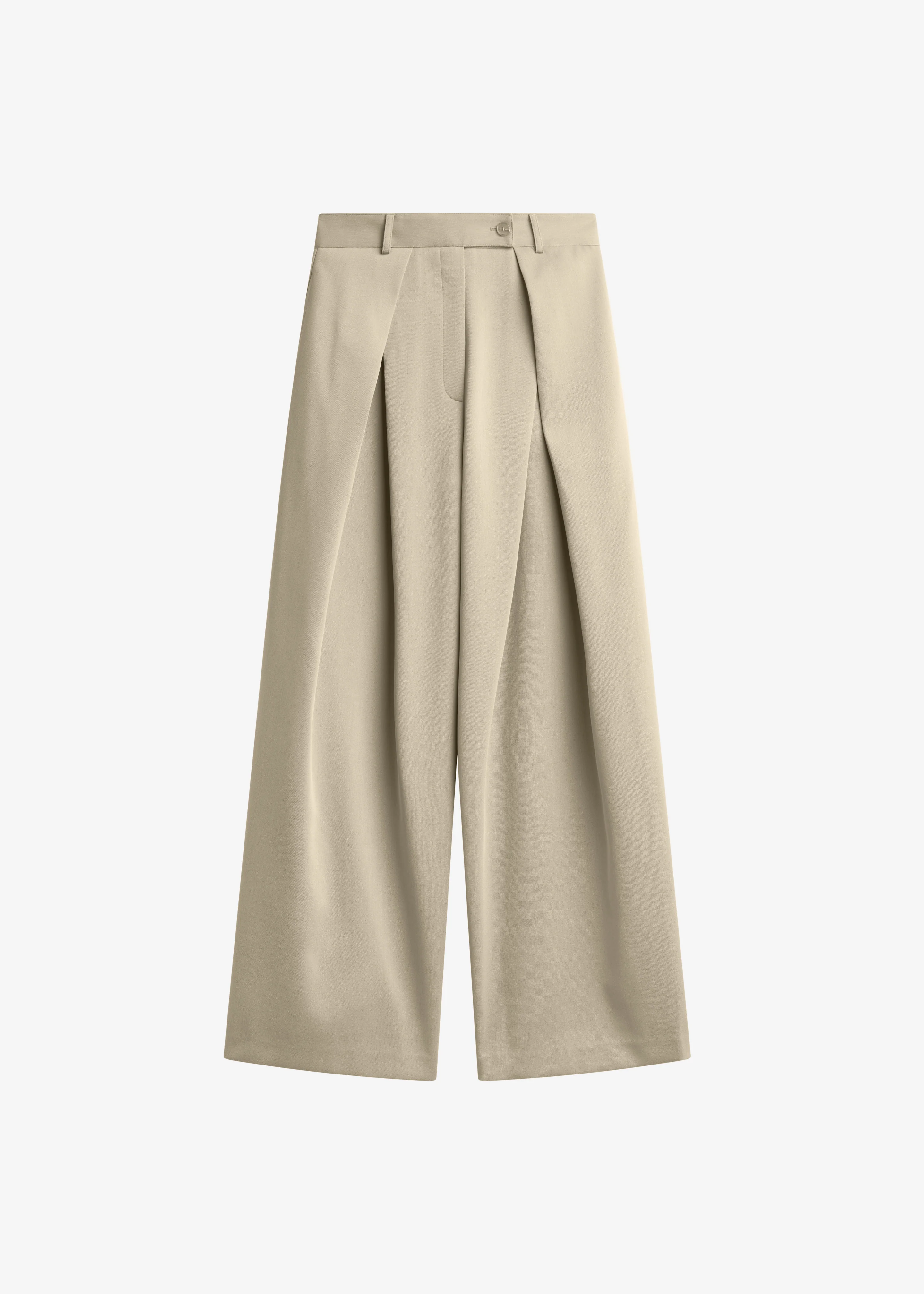 Avray Pleated Trousers - Beige - Image 11