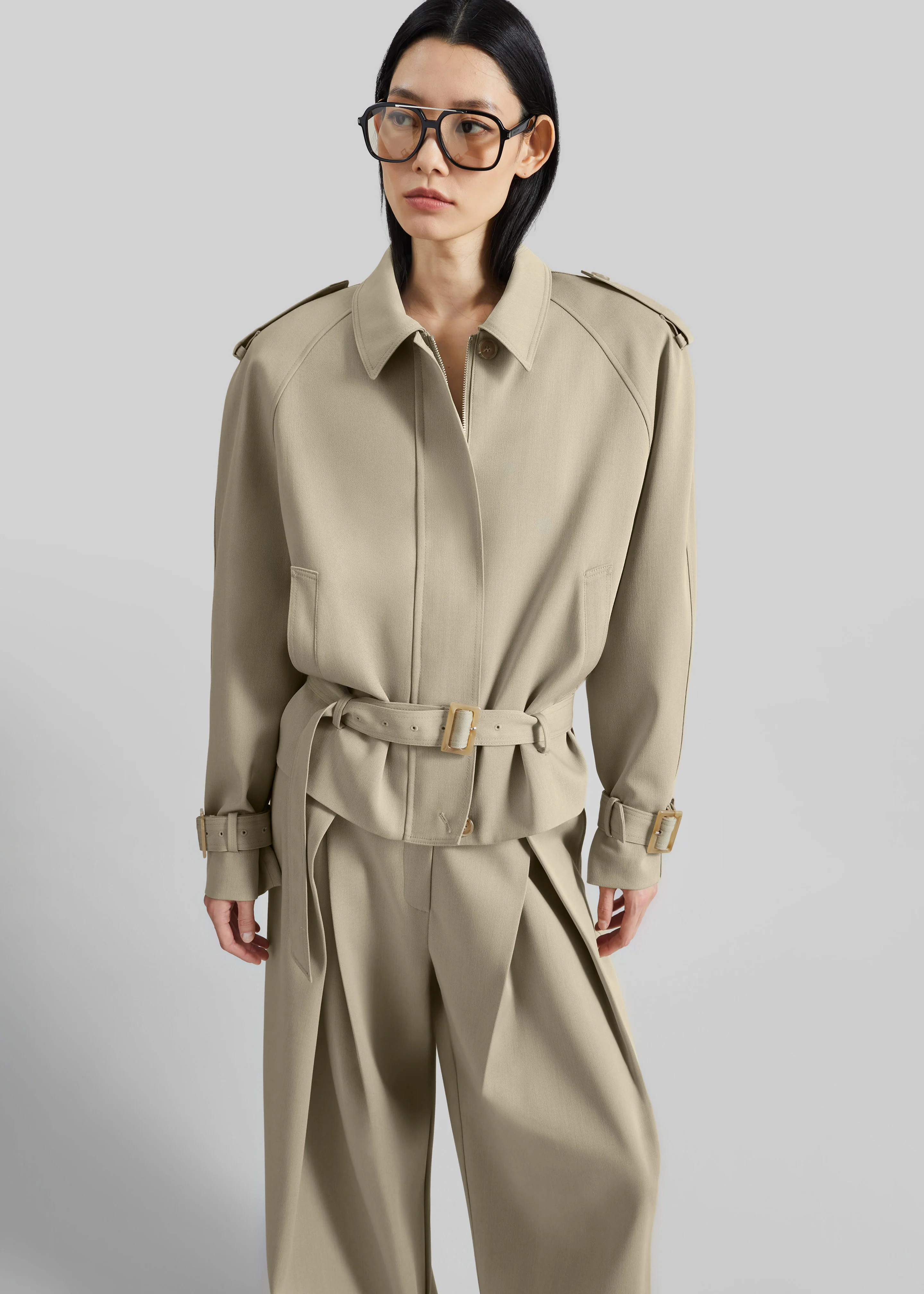 Avray Short Trench - Beige - Image 2