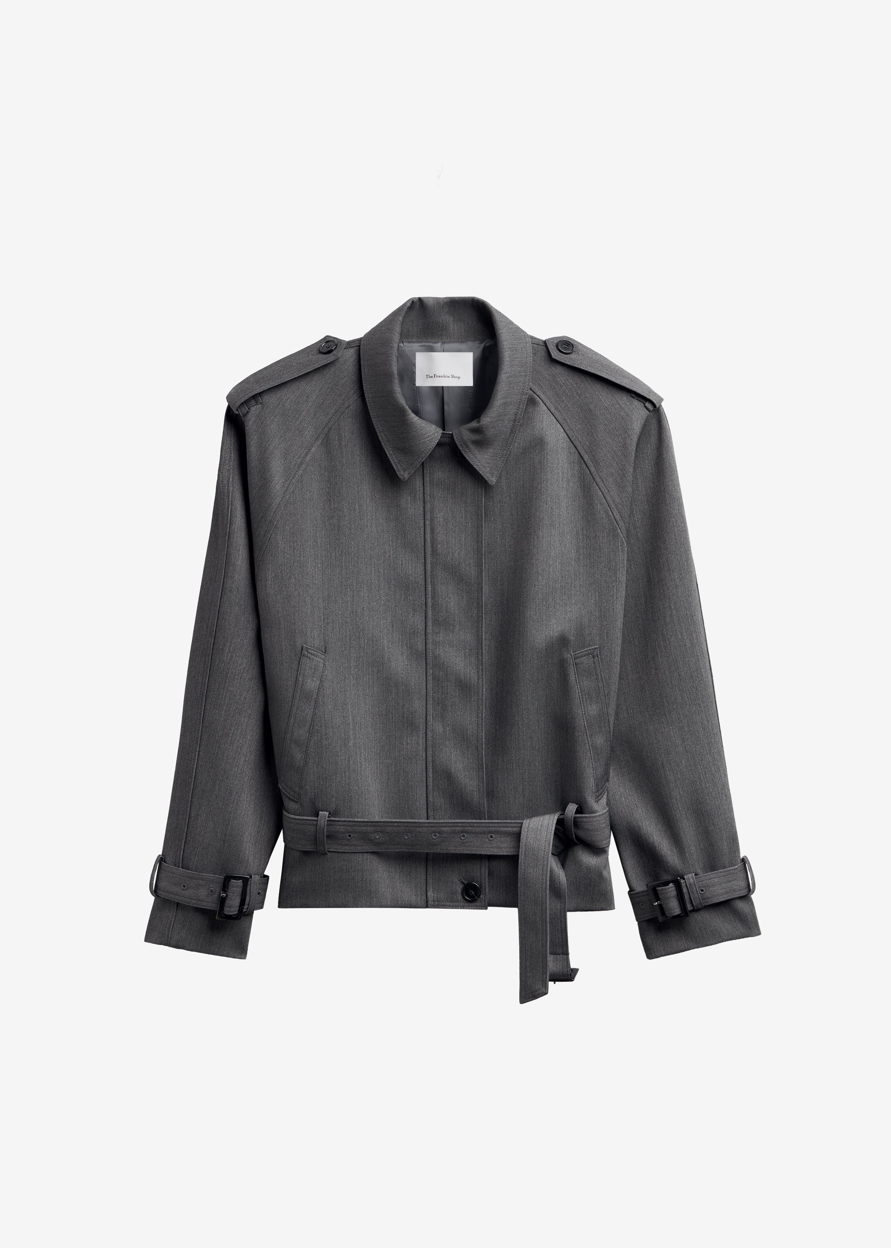 Avray Short Trench - Grey - Image 10