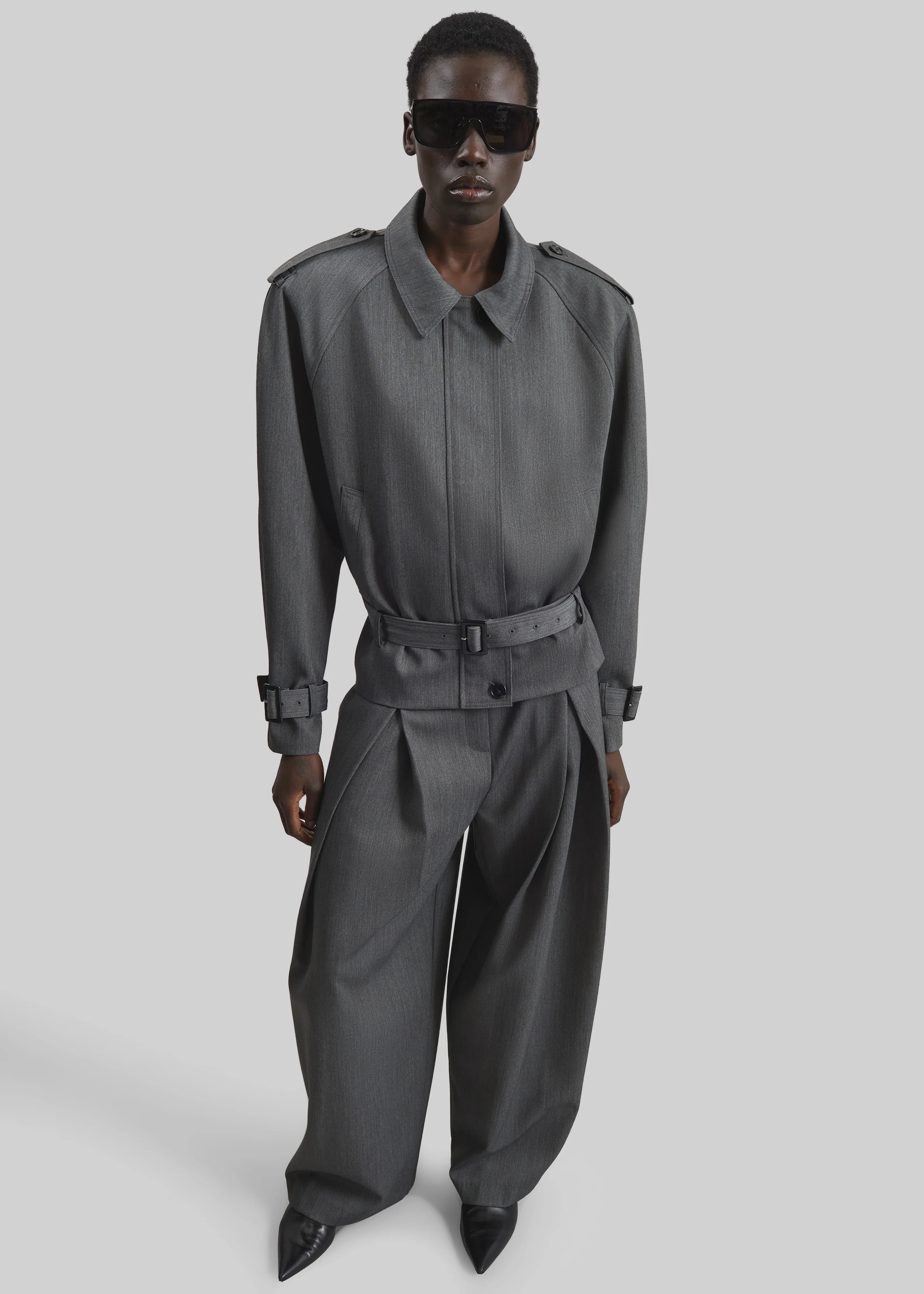Avray Short Trench - Grey - Image 2
