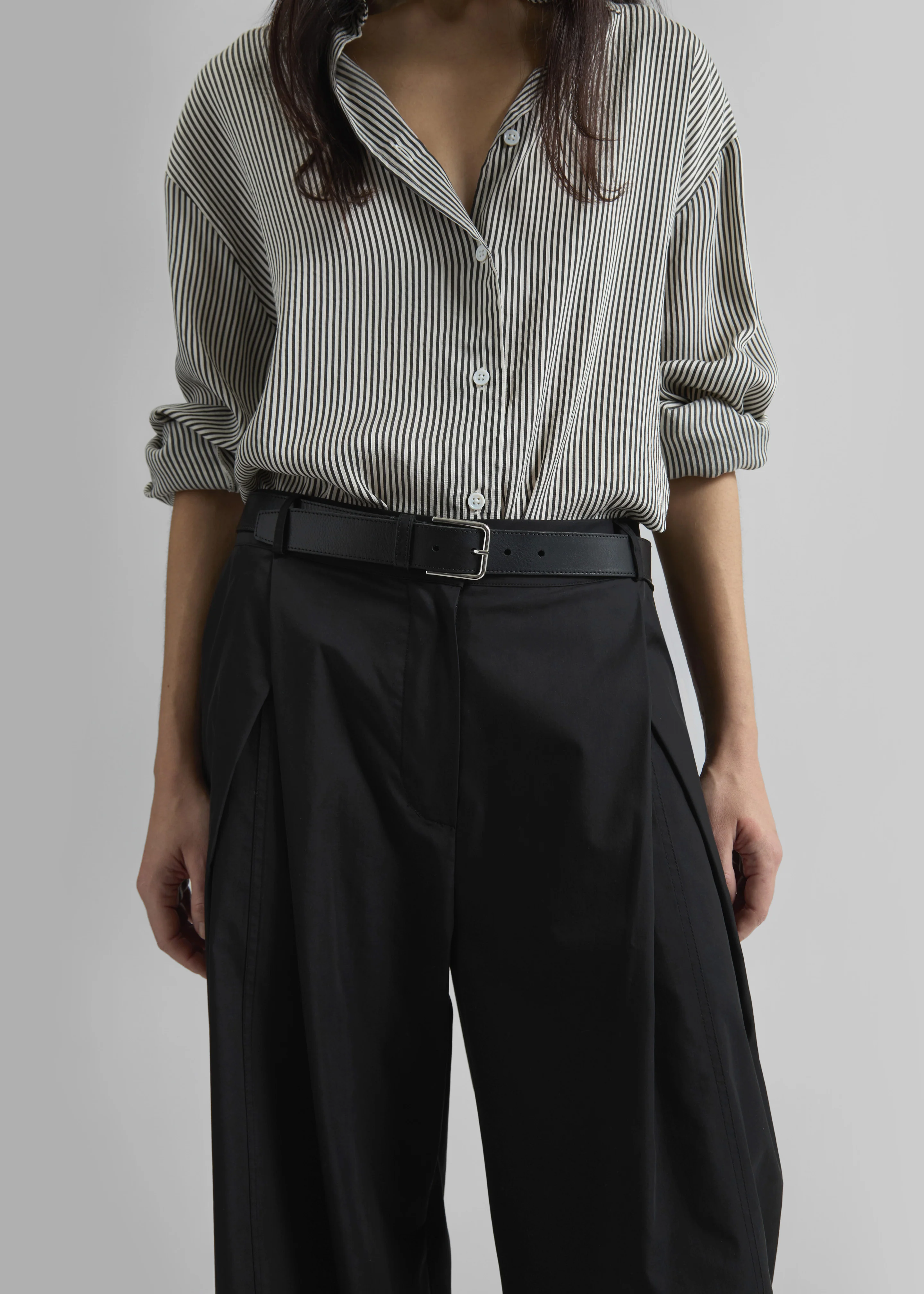 Ballia Pleated Pants - Black - Image 2