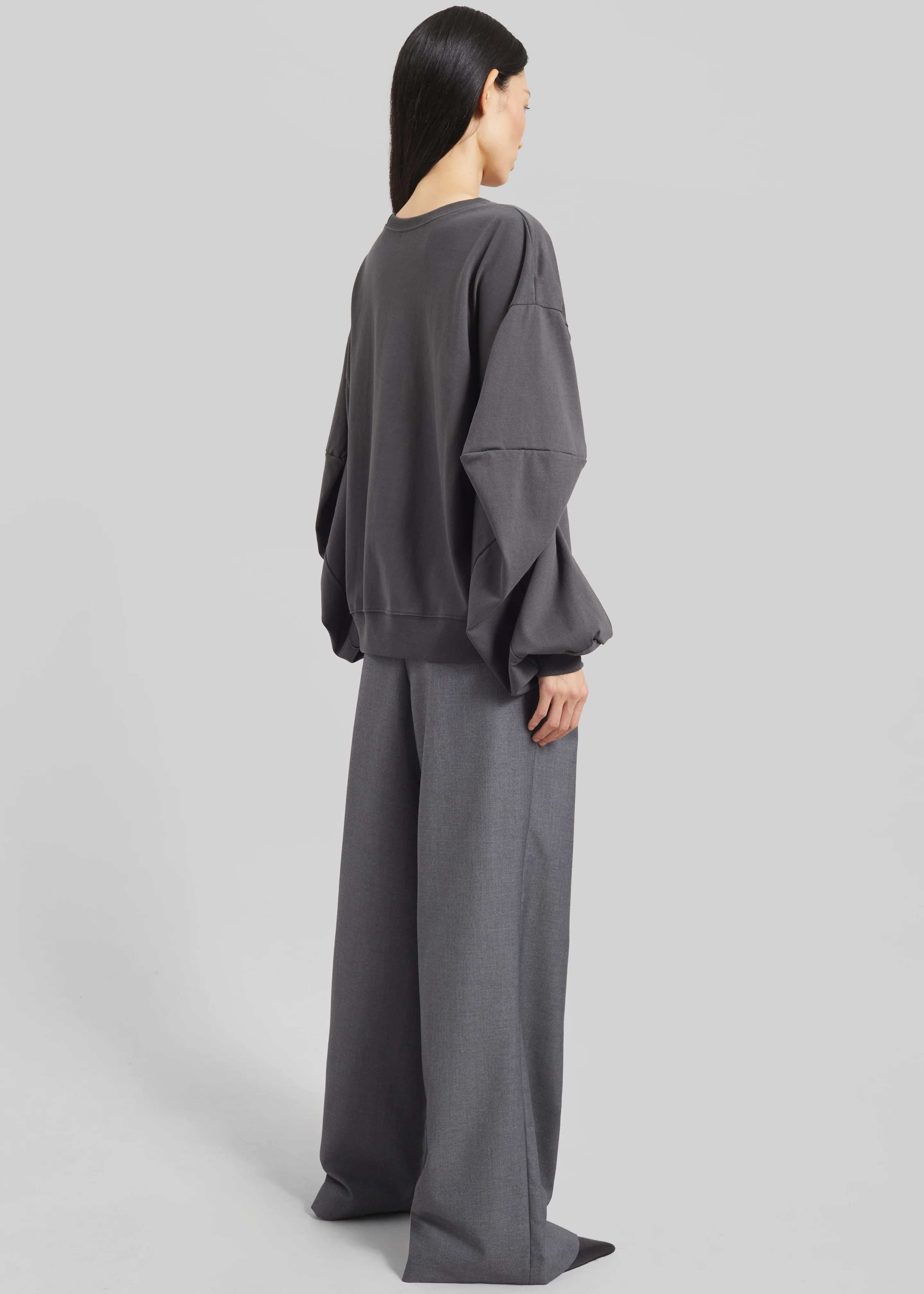 Balve Balloon Sleeve Sweatshirt - Grey - Image 5