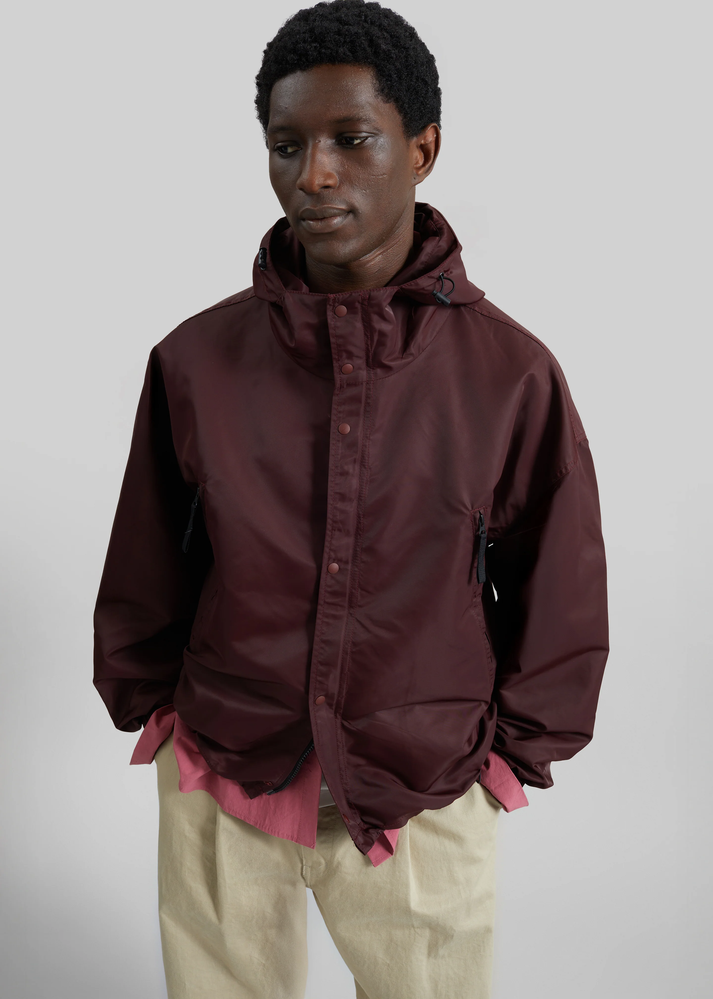 Banbury Windbreaker Jacket - Burgundy - Image 2