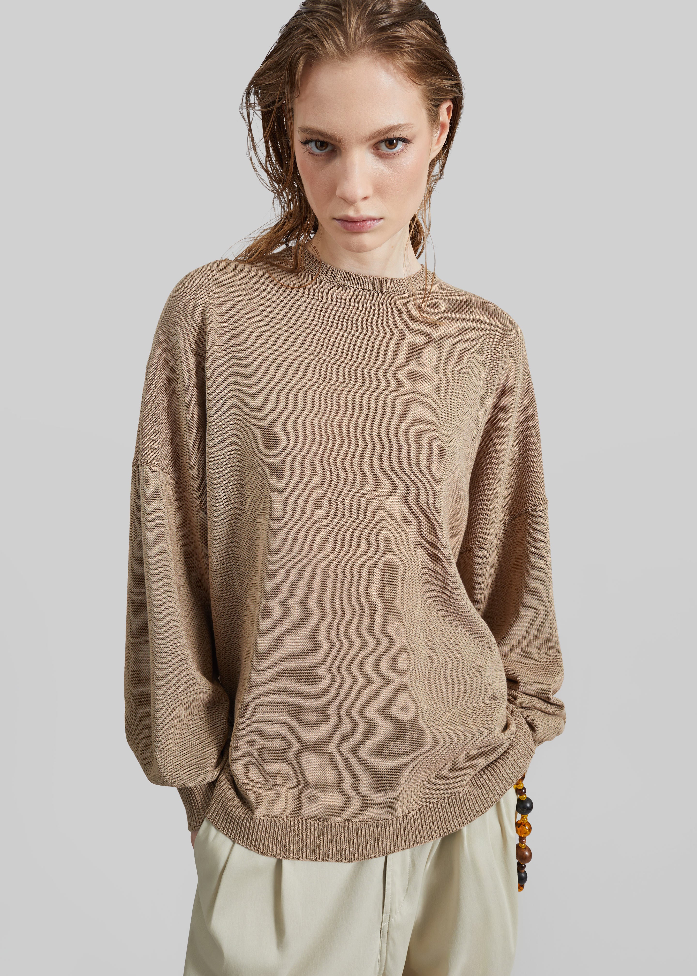 Basel Crew Neck Sweater - Beige - Image 2