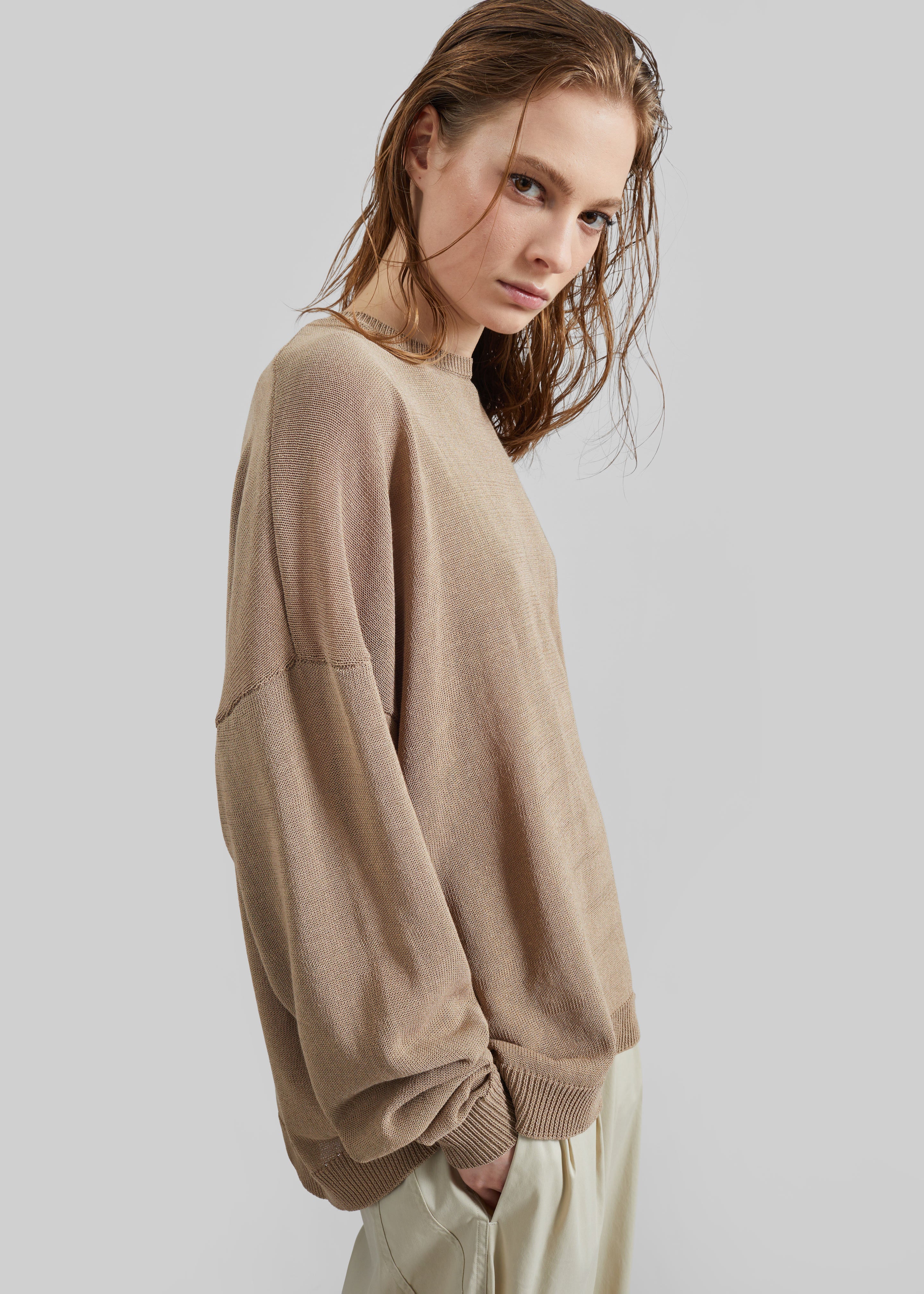 Basel Crew Neck Sweater - Beige - Image 6