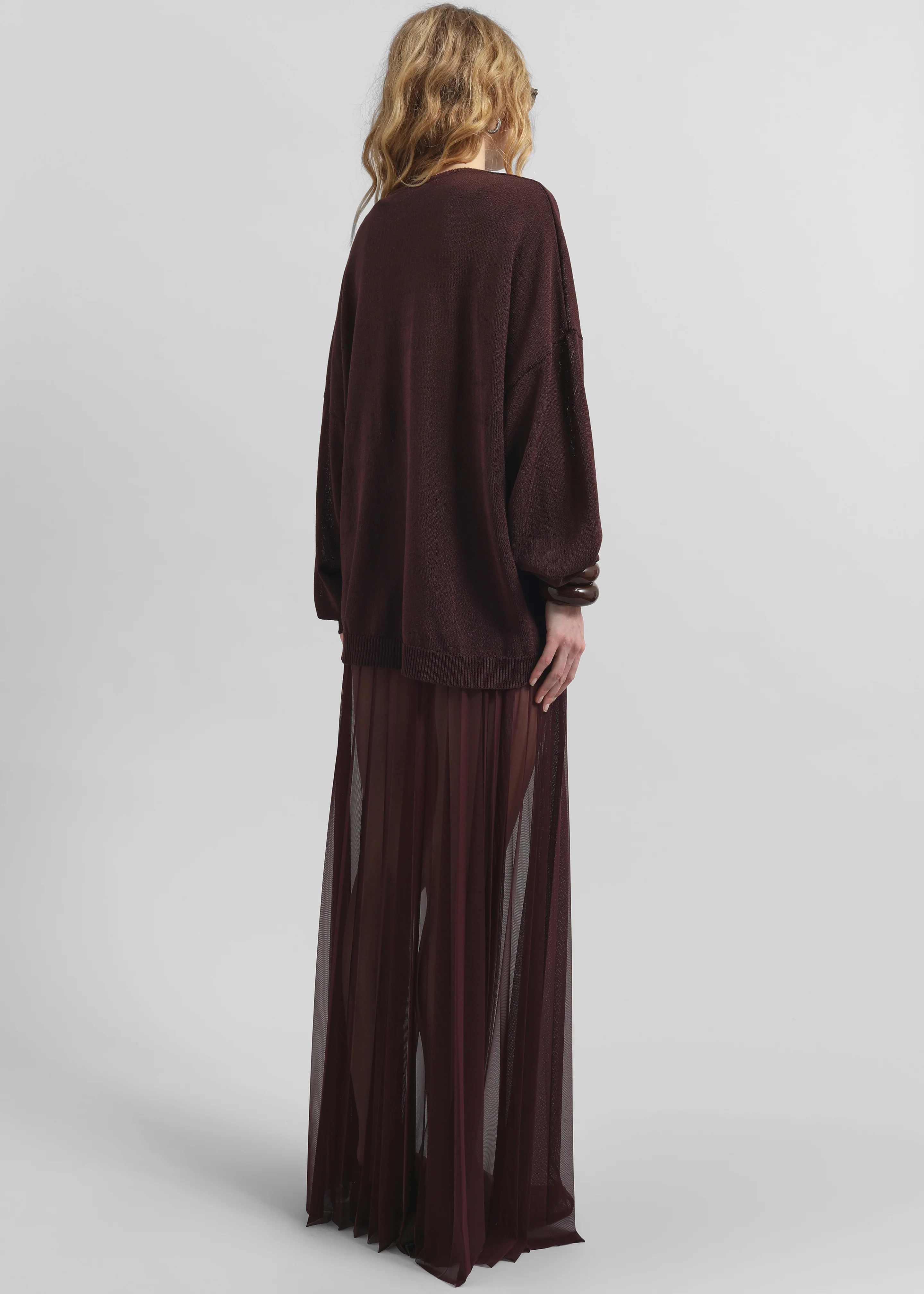 Basel Crew Neck Sweater - Burgundy - Image 7