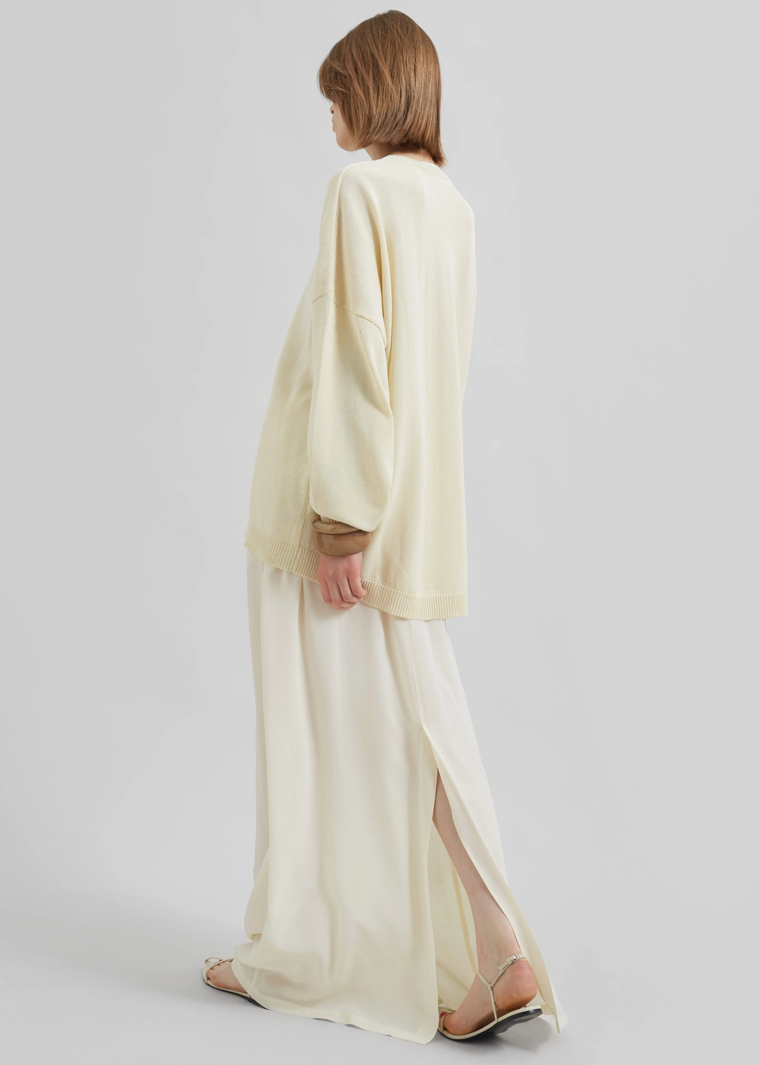 Basel Crew Neck Sweater - Pale Yellow - Image 5