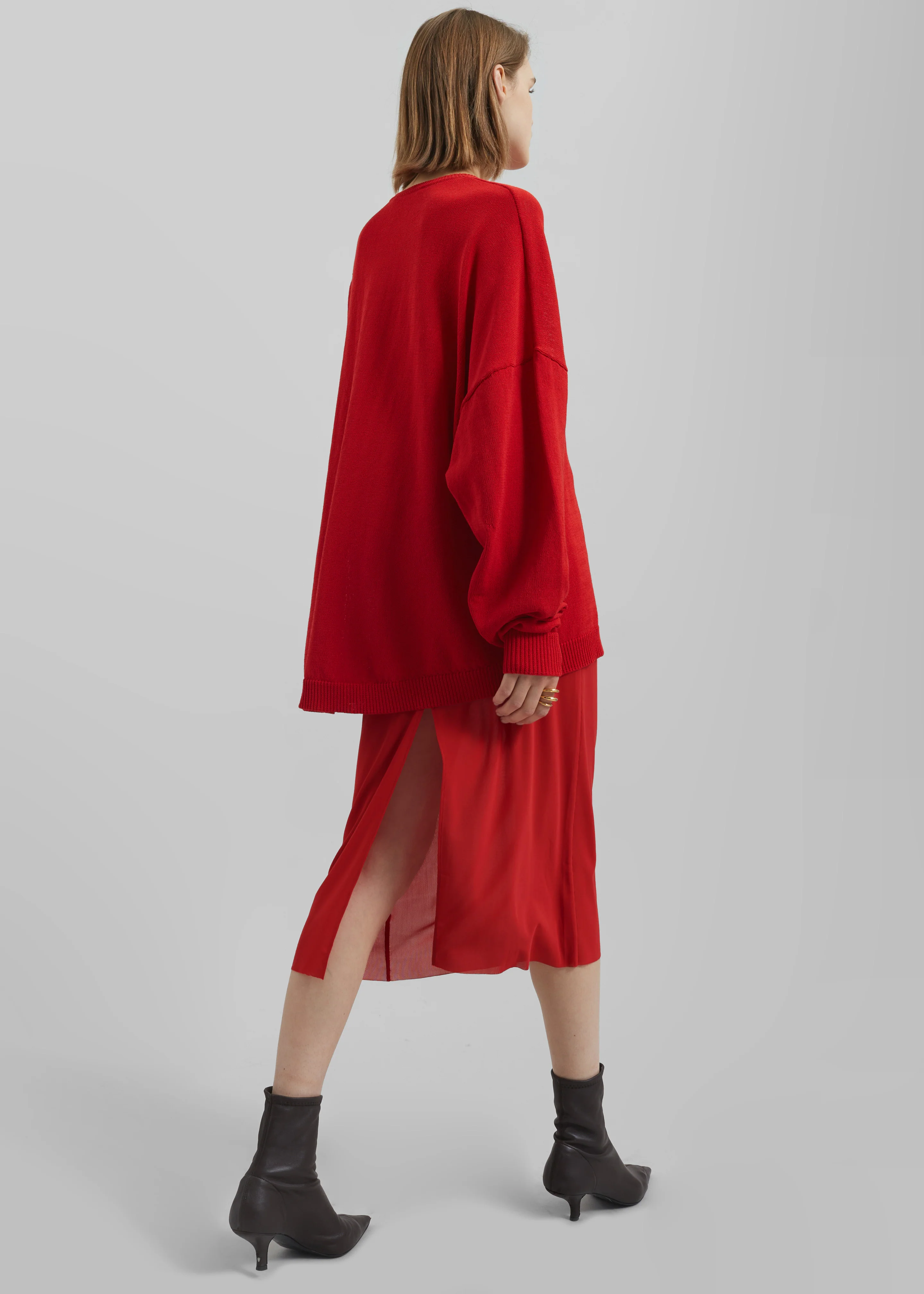 Basel Crew Neck Sweater - Red - Image 6
