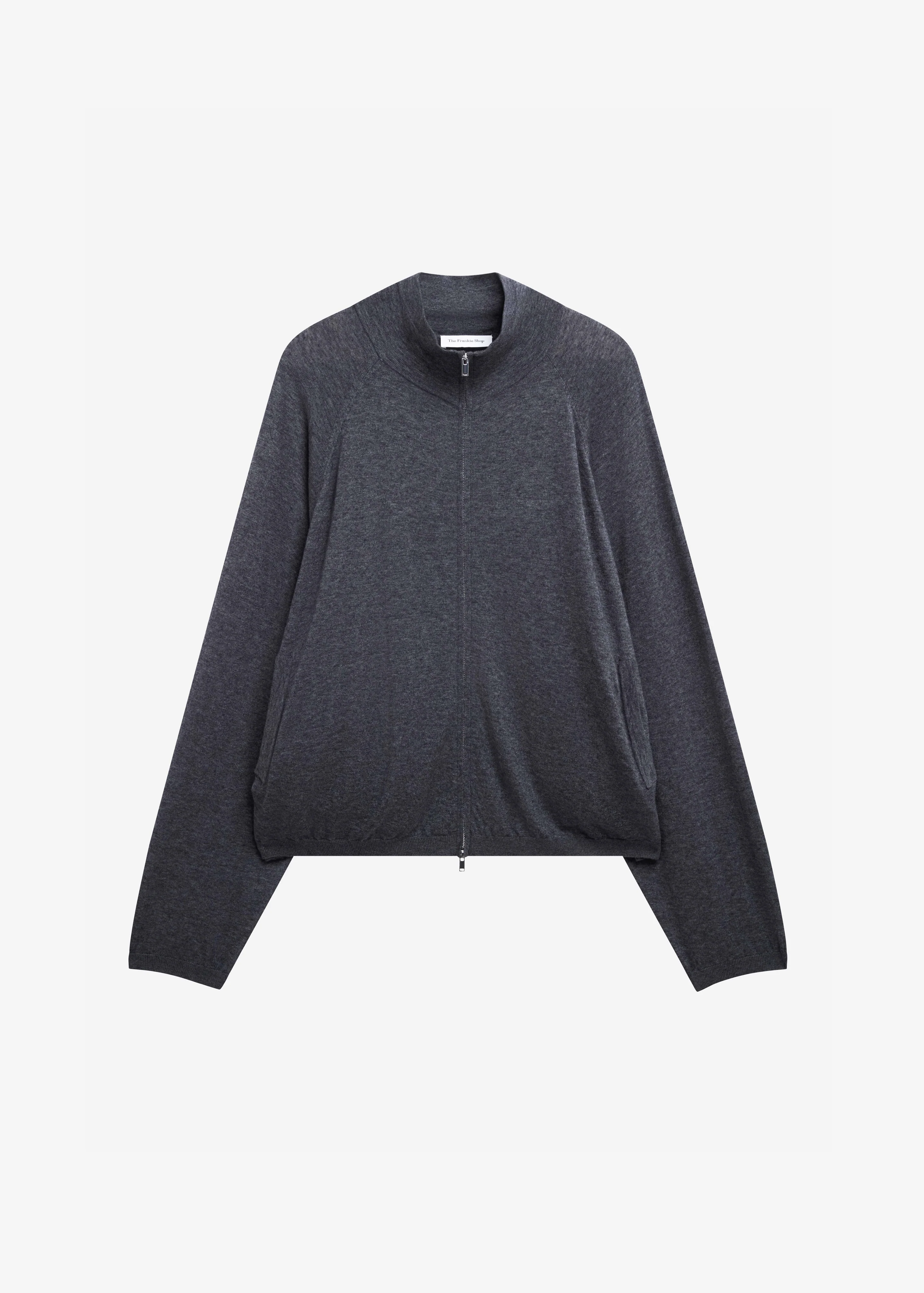 Baxe Knit Track Jacket - Dark Grey Melange - Image 6