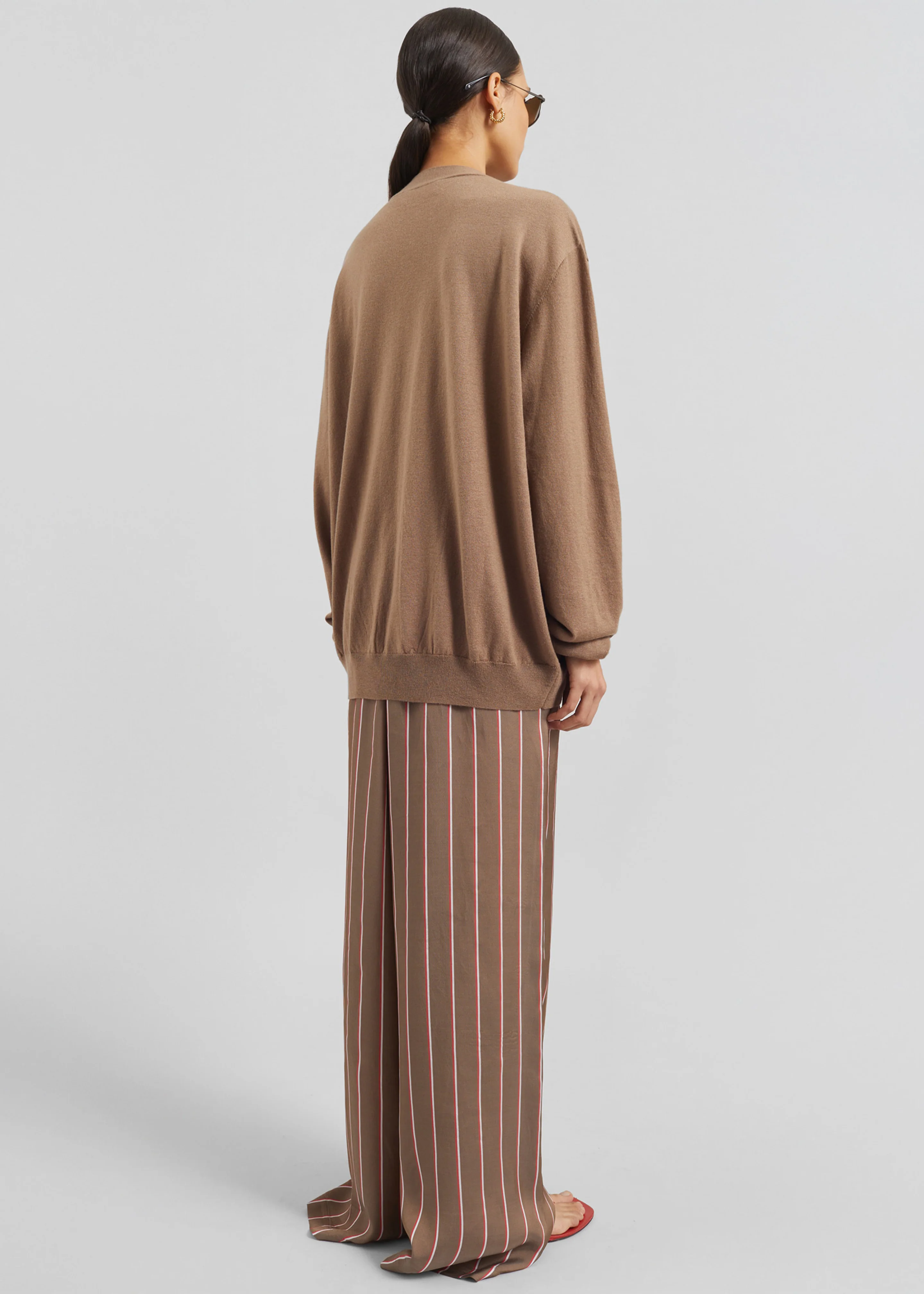 Baxter Fluid Track Pants - Brown Multi Stripe - Image 6