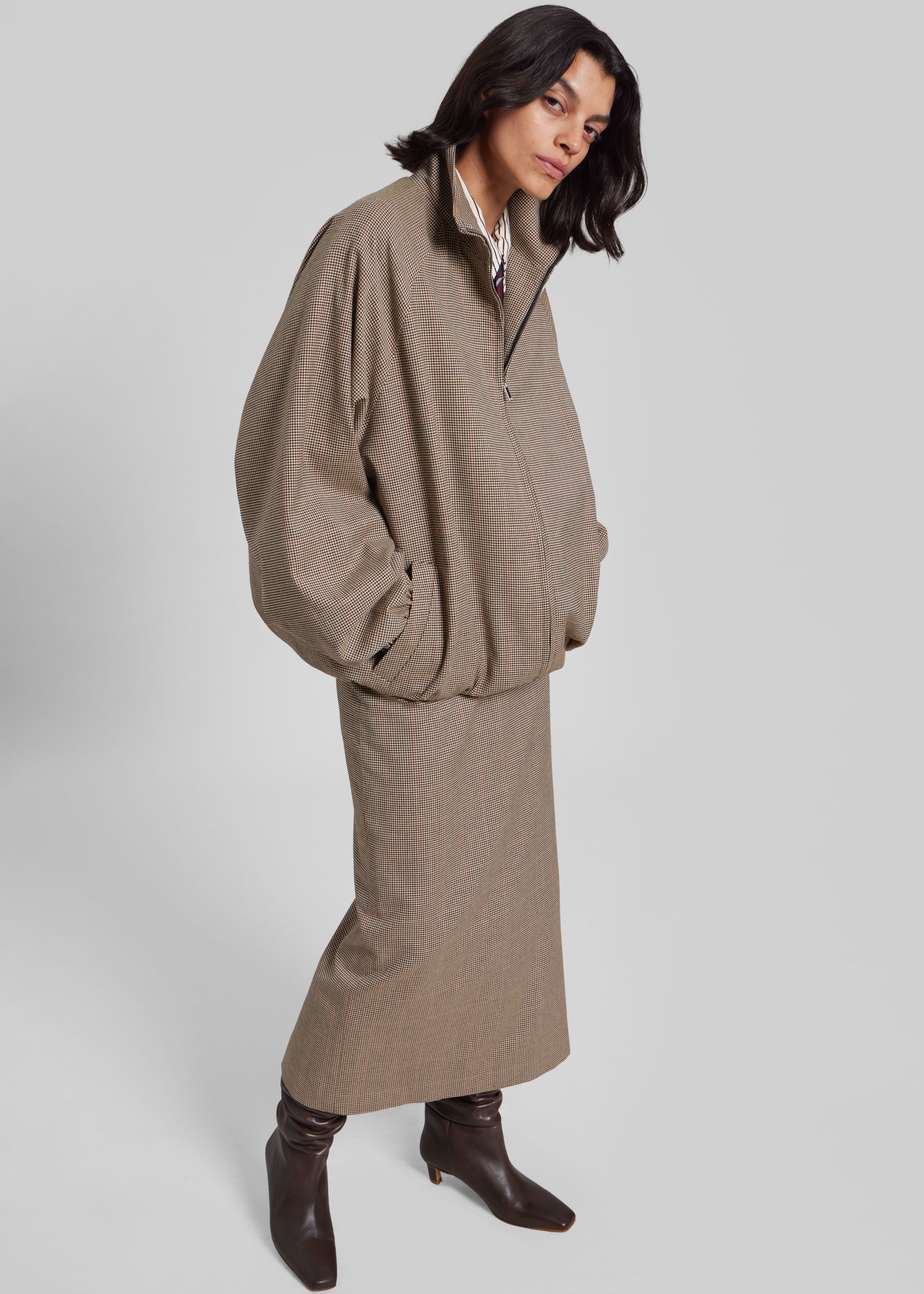 Baxter Houndstooth Track Jacket - Beige - Image 10