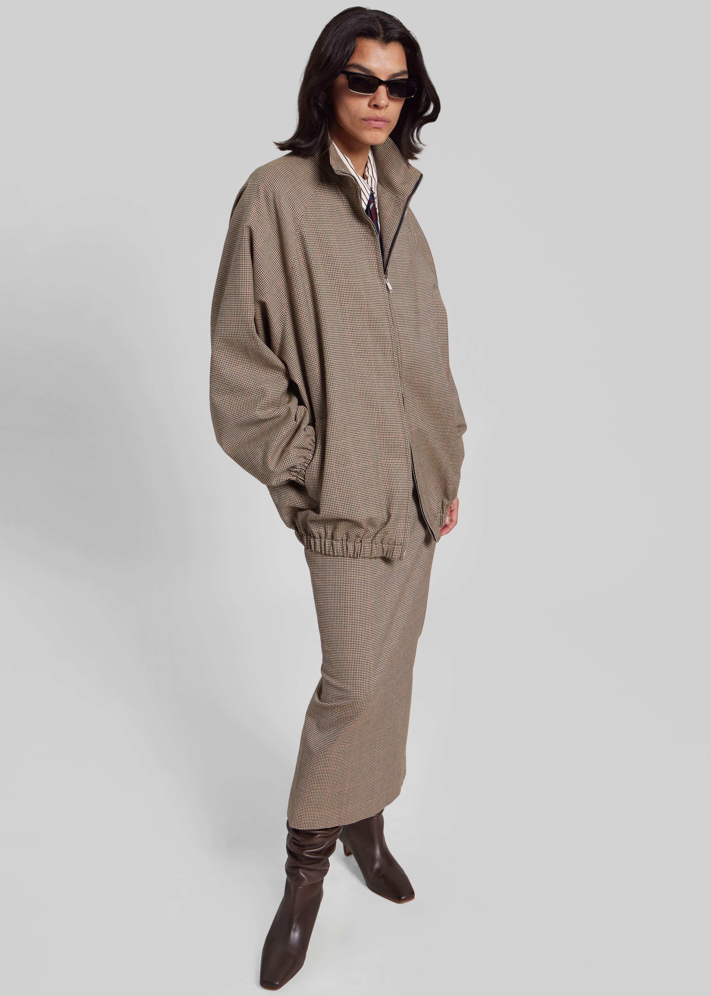 Baxter Houndstooth Track Jacket - Beige - Image 7
