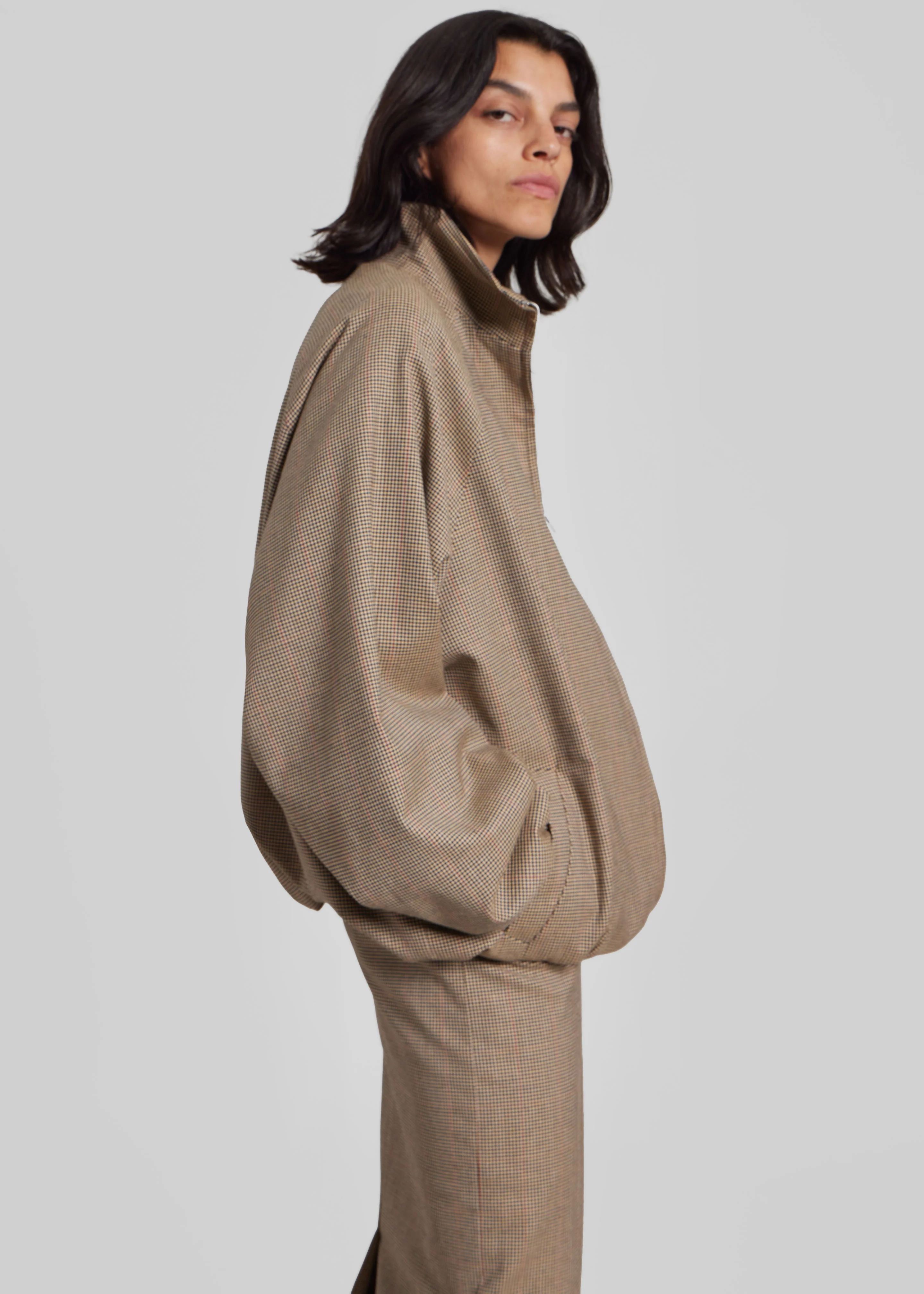 Baxter Houndstooth Track Jacket - Beige - Image 9