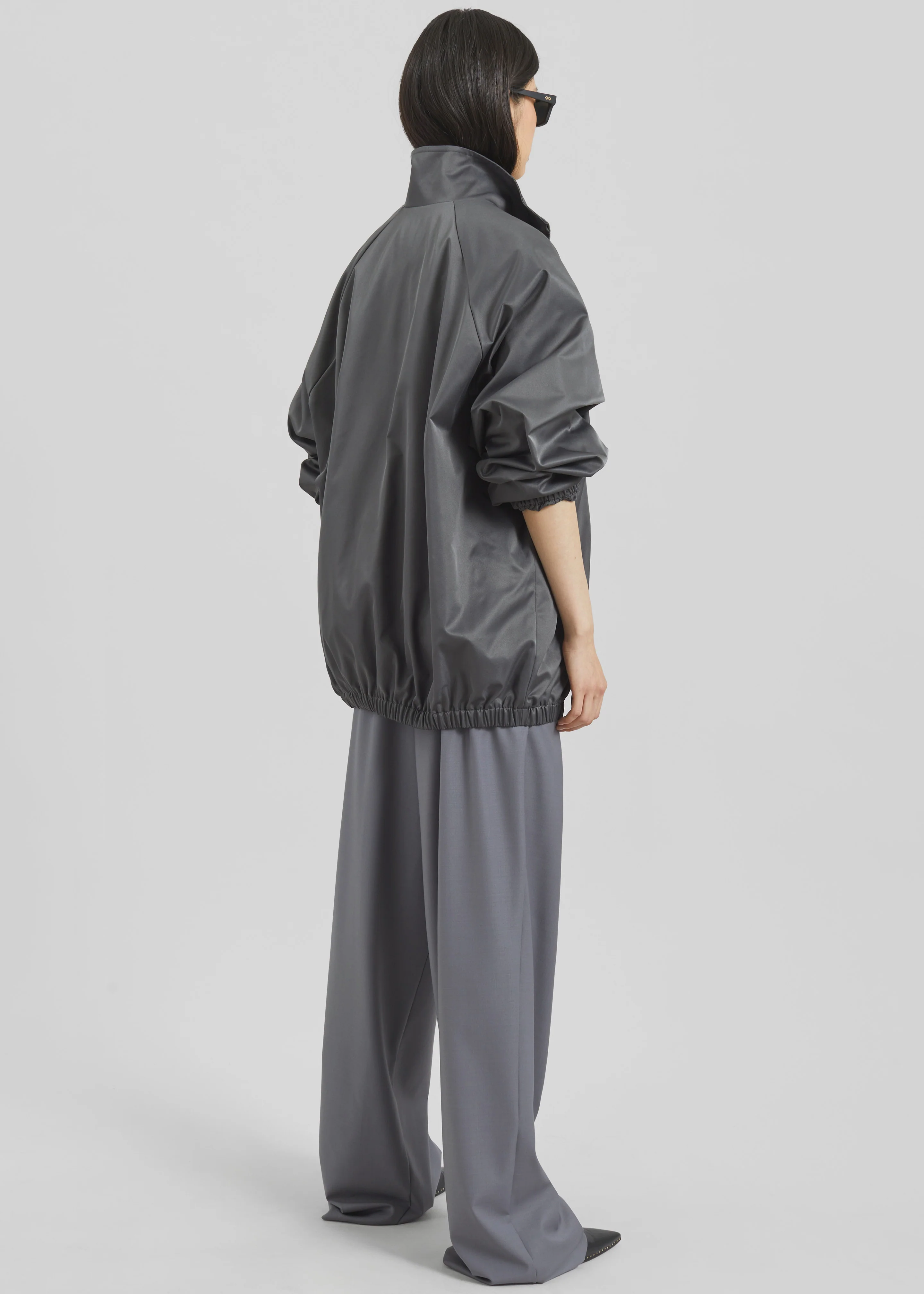Baxter Lustrous Track Jacket - Grey - Image 8
