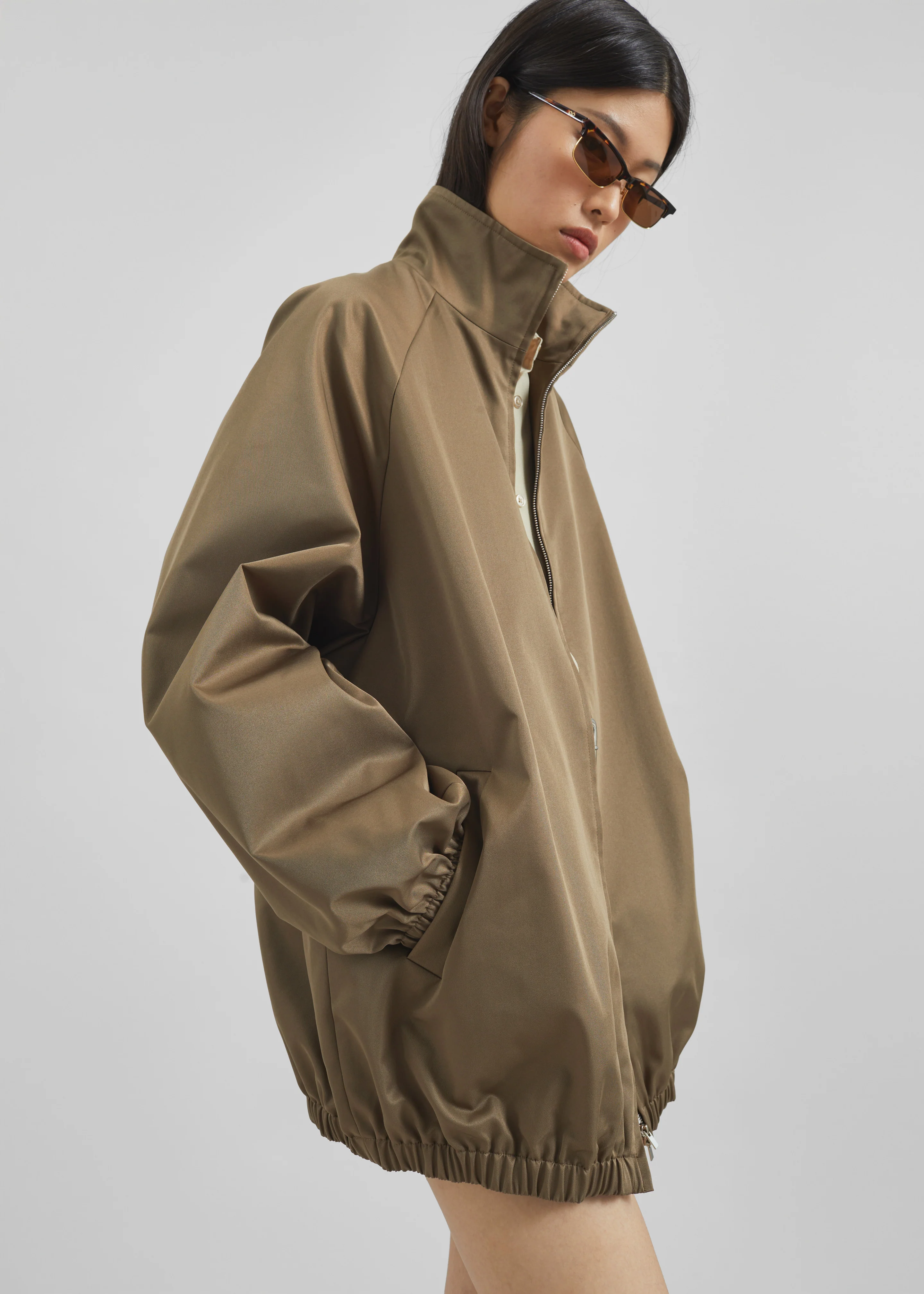 Baxter Lustrous Track Jacket - Moss Green - Image 7
