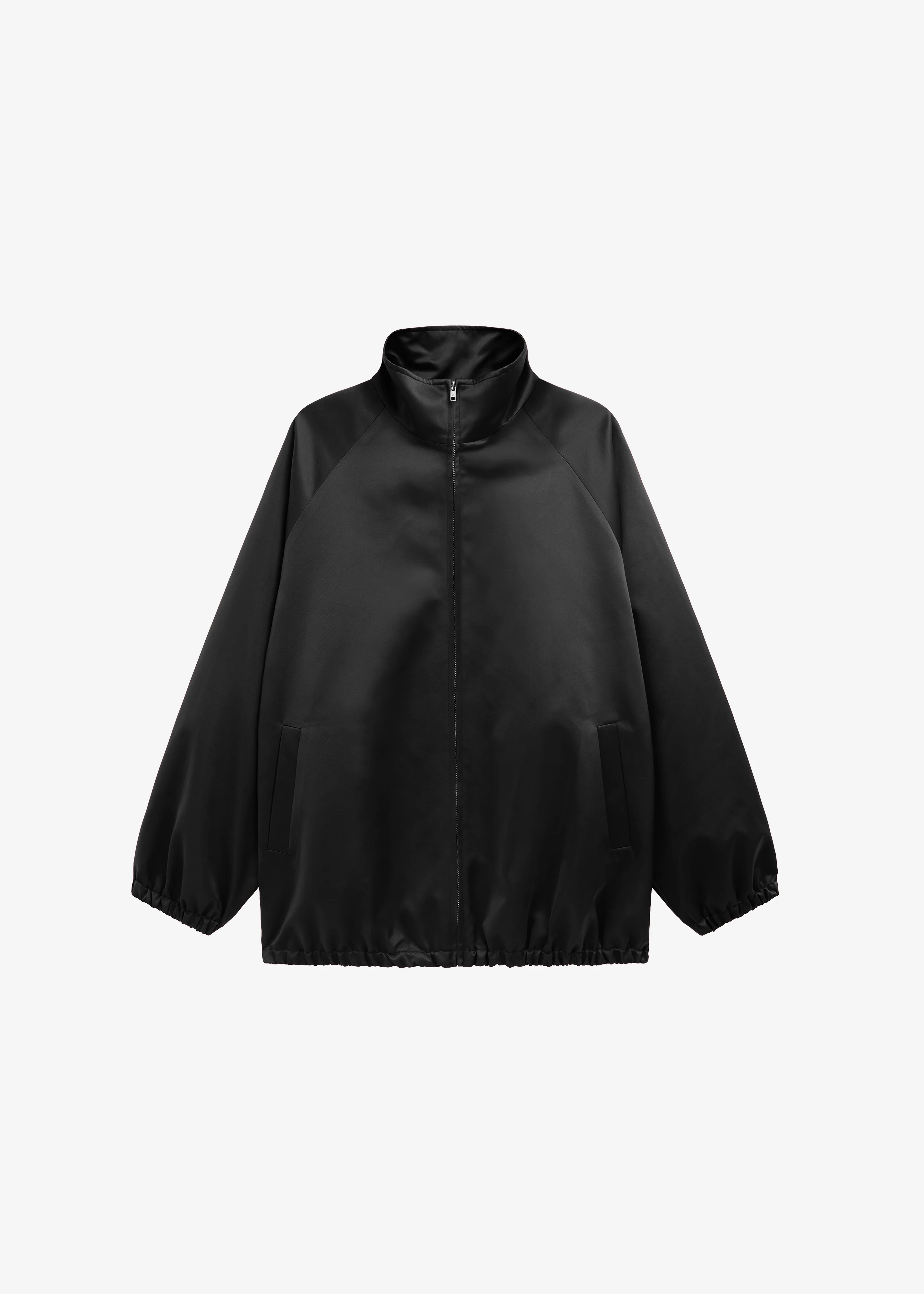Baxter Satin Track Jacket - Black - Image 8