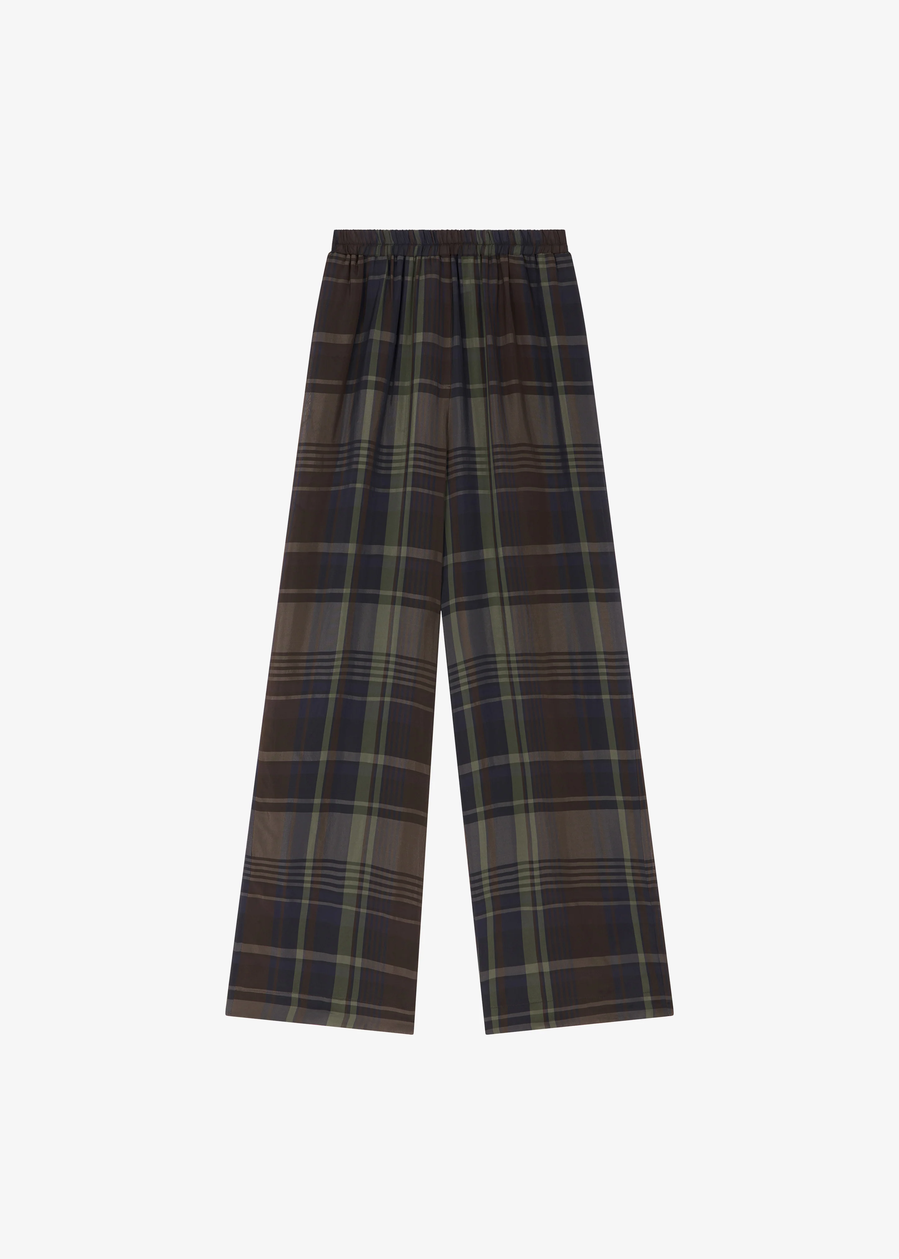 Baxter Sheer Fluid Track Pants - Navy Tartan - Image 9