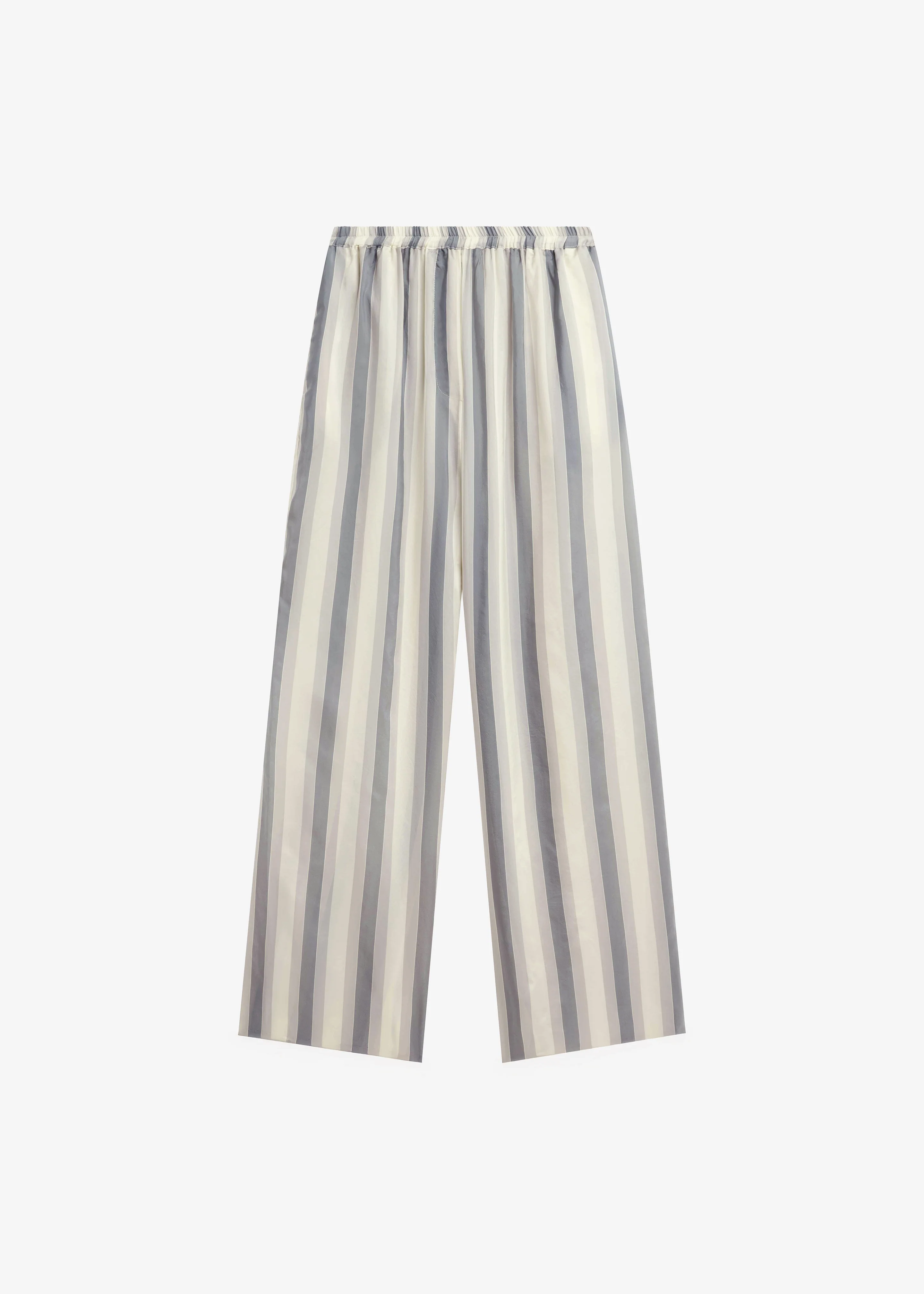 Baxter Sheer Fluid Track Pants - White/Grey Stripe - Image 8