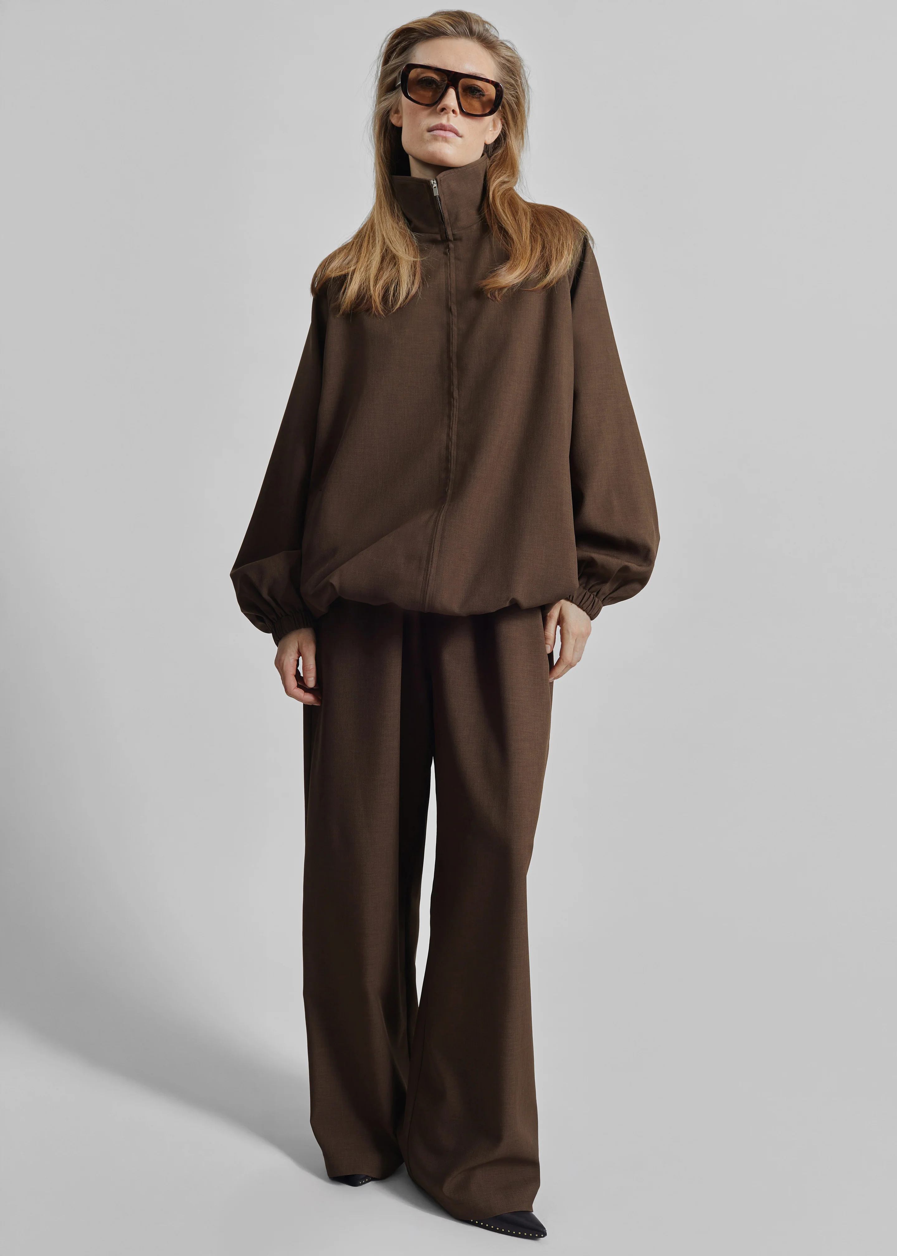 Baxter Track Jacket - Dark Brown - Image 2