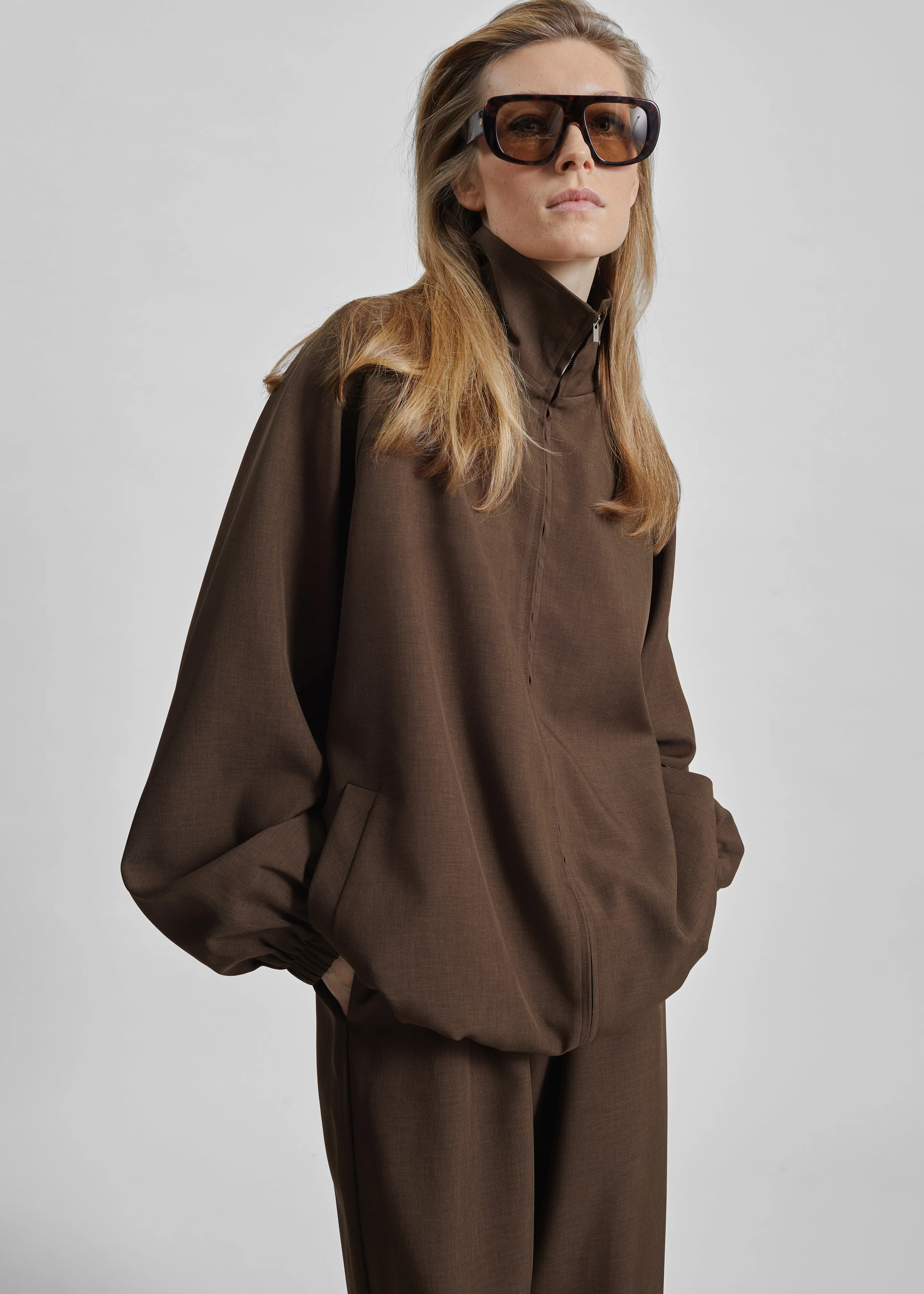 Baxter Track Jacket - Dark Brown - Image 5