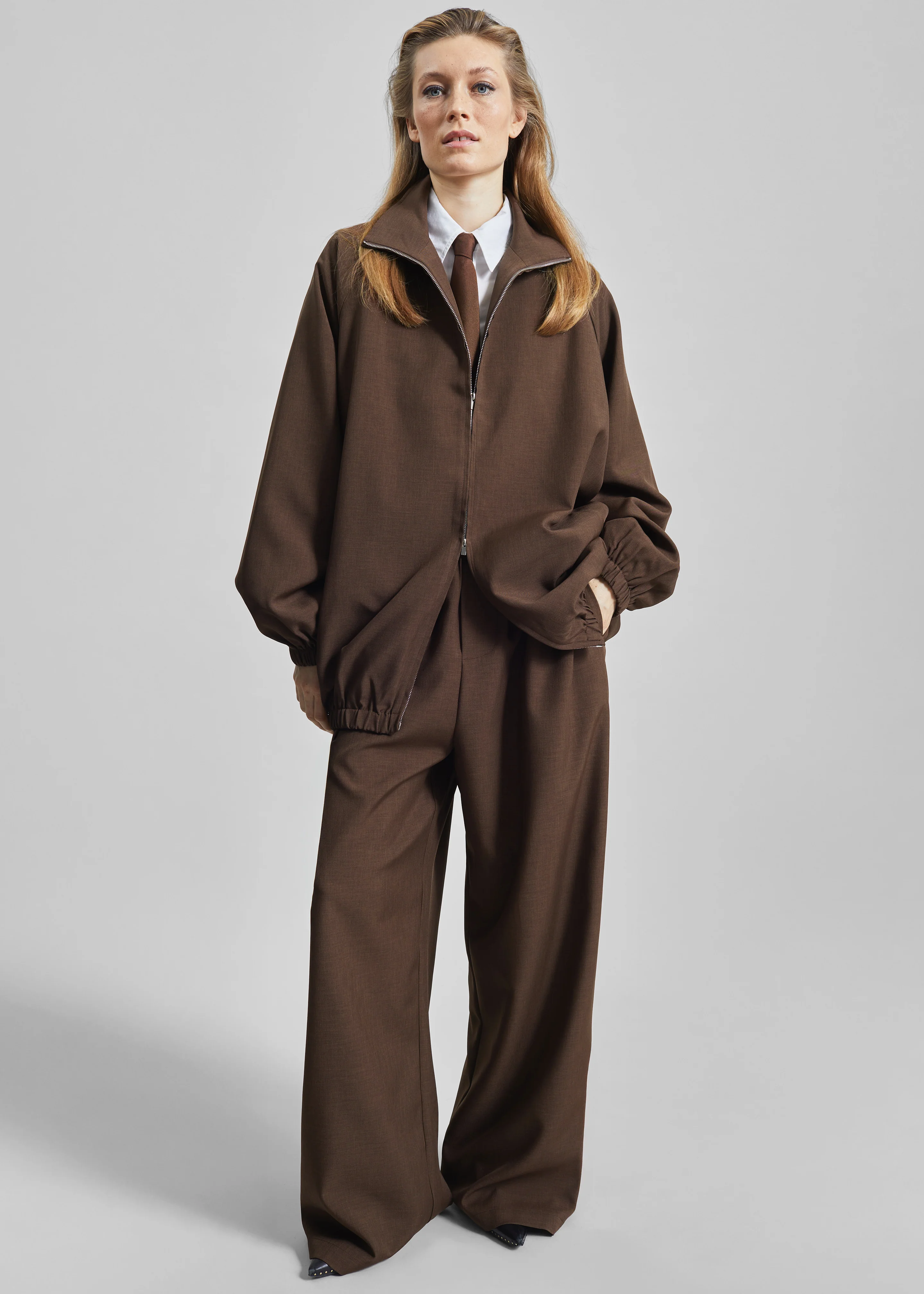 Baxter Track Jacket - Dark Brown - Image 6