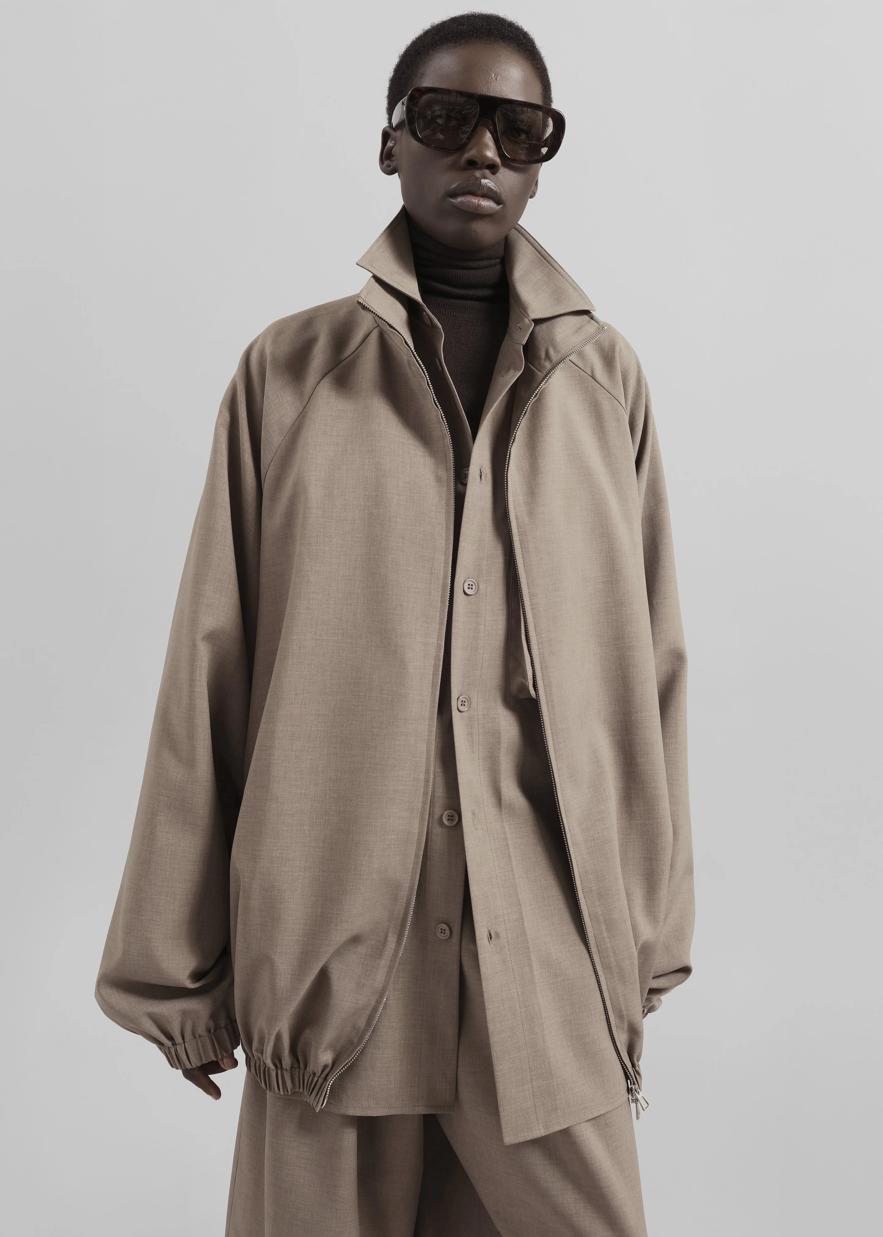 Baxter Track Jacket - Taupe - Image 5