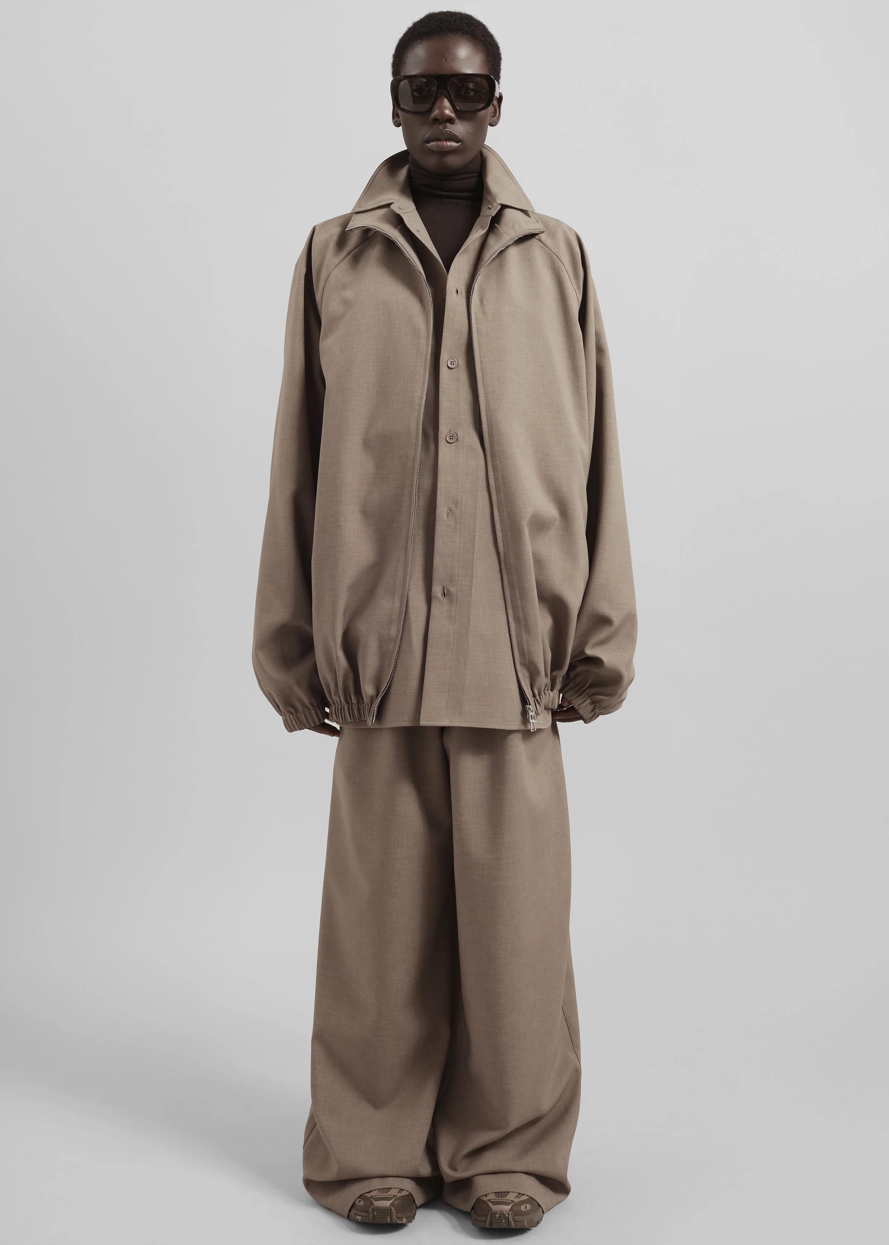 Baxter Track Jacket - Taupe - Image 7