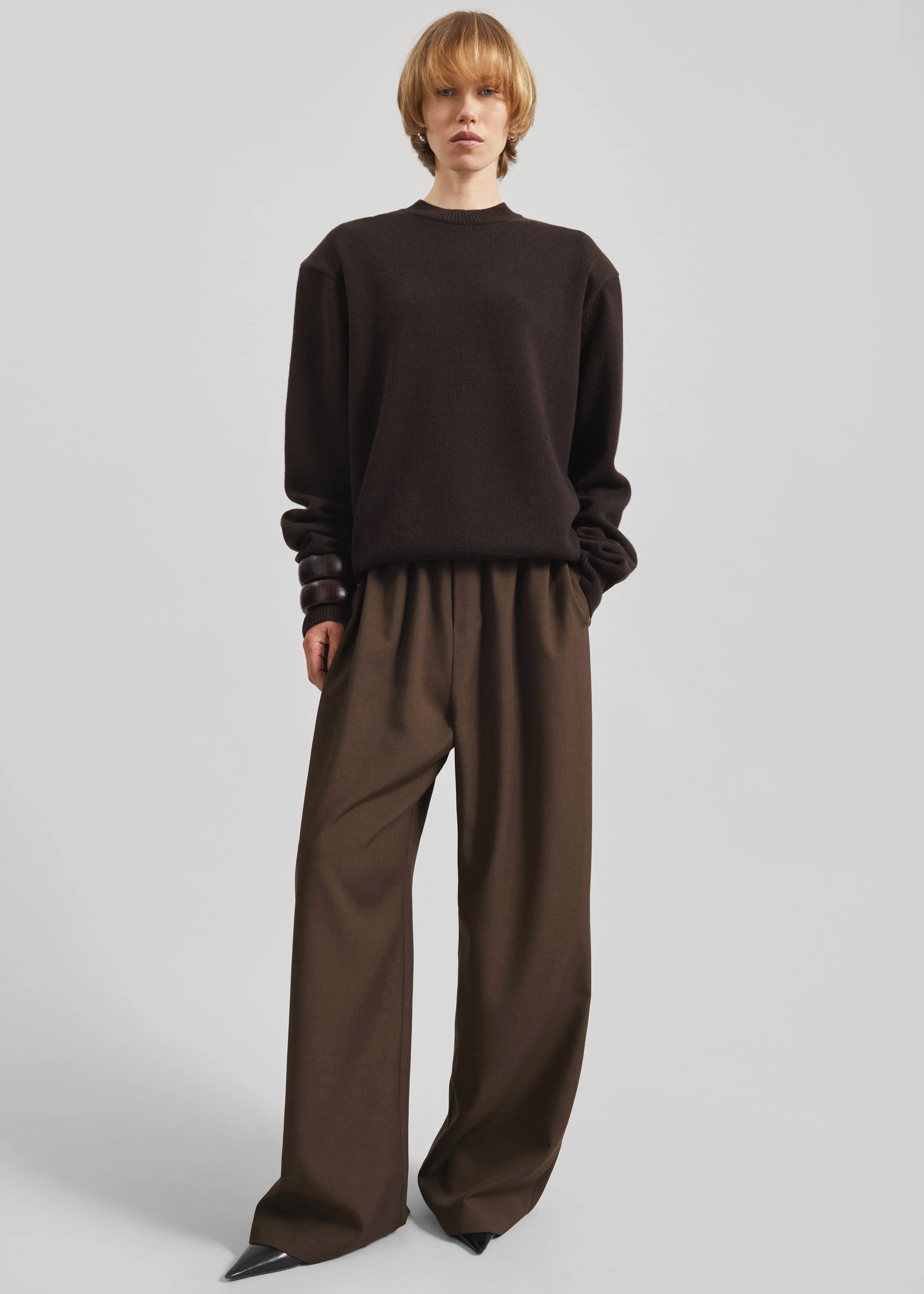Baxter Track Pants - Dark Brown - Image 4