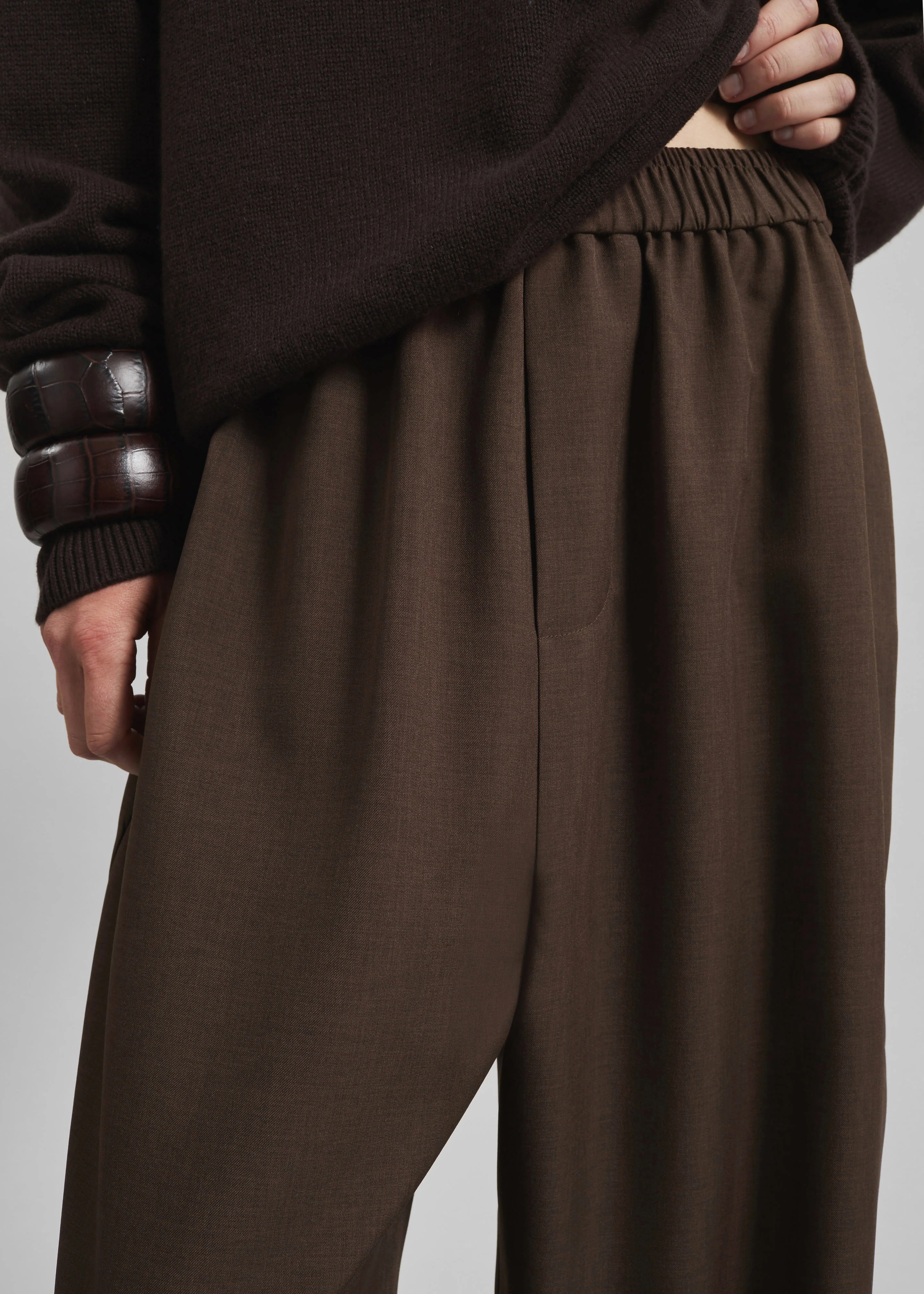 Baxter Track Pants - Dark Brown - Image 5