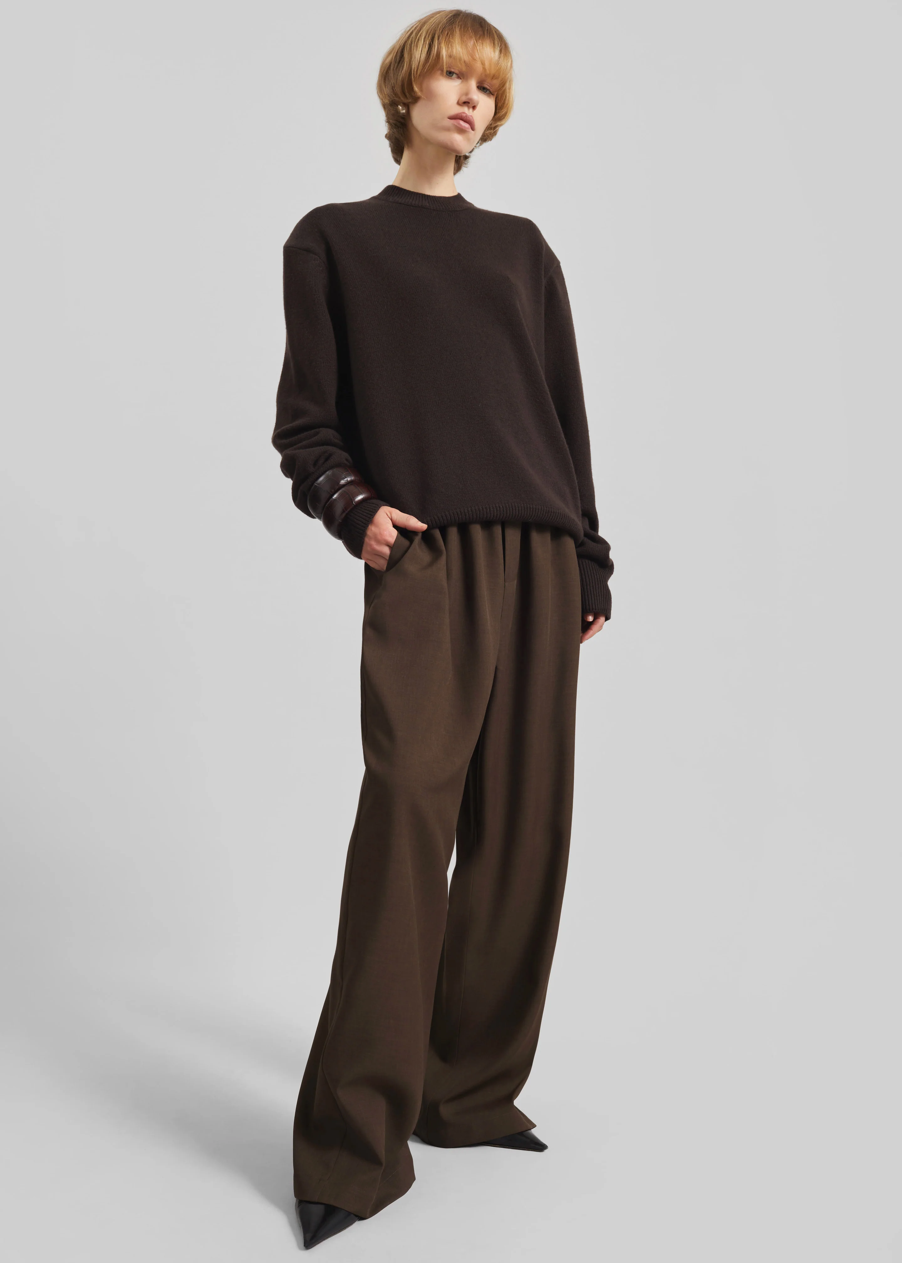 Baxter Track Pants - Dark Brown - Image 9