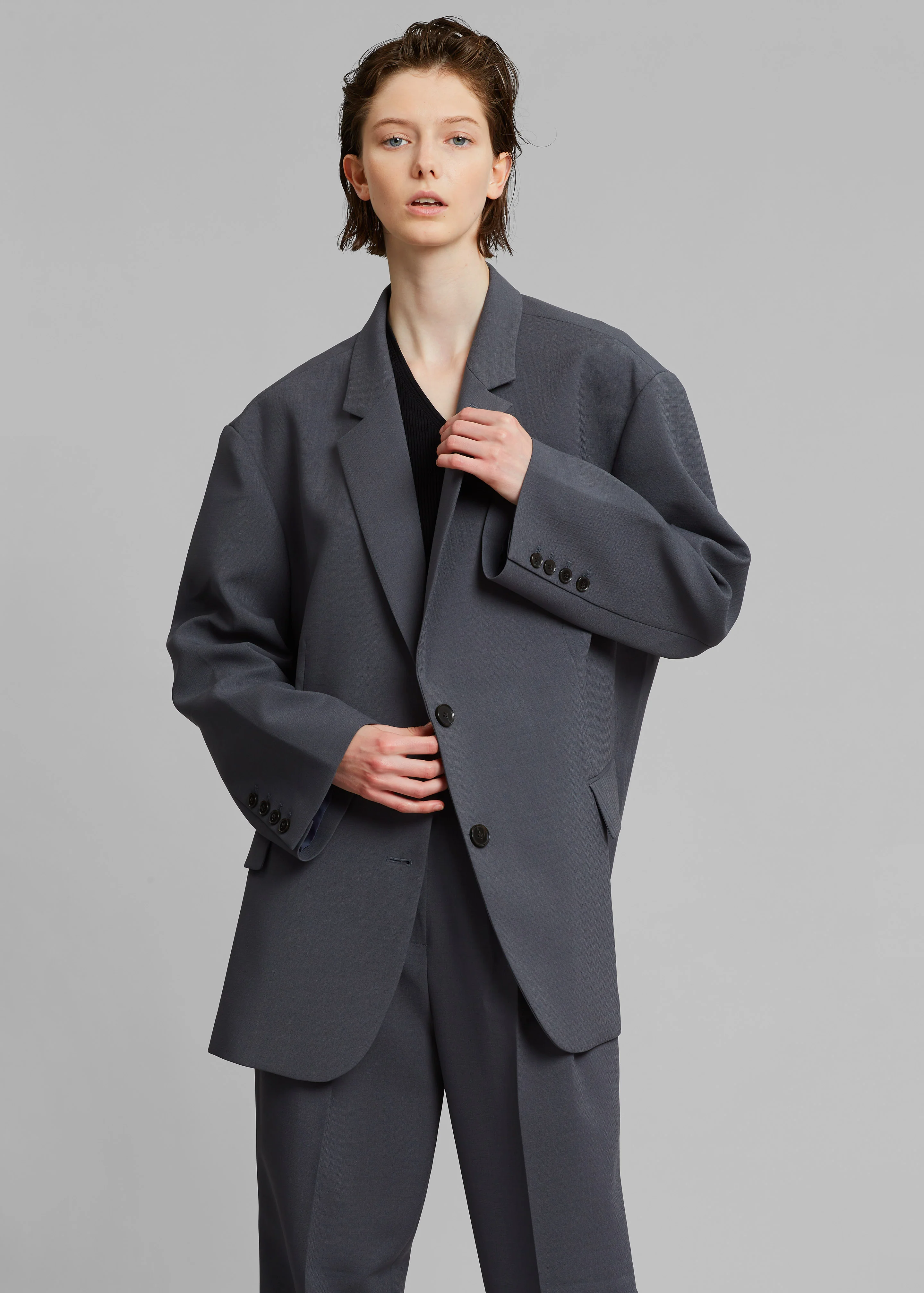Bea Blazer - Charcoal - Image 5