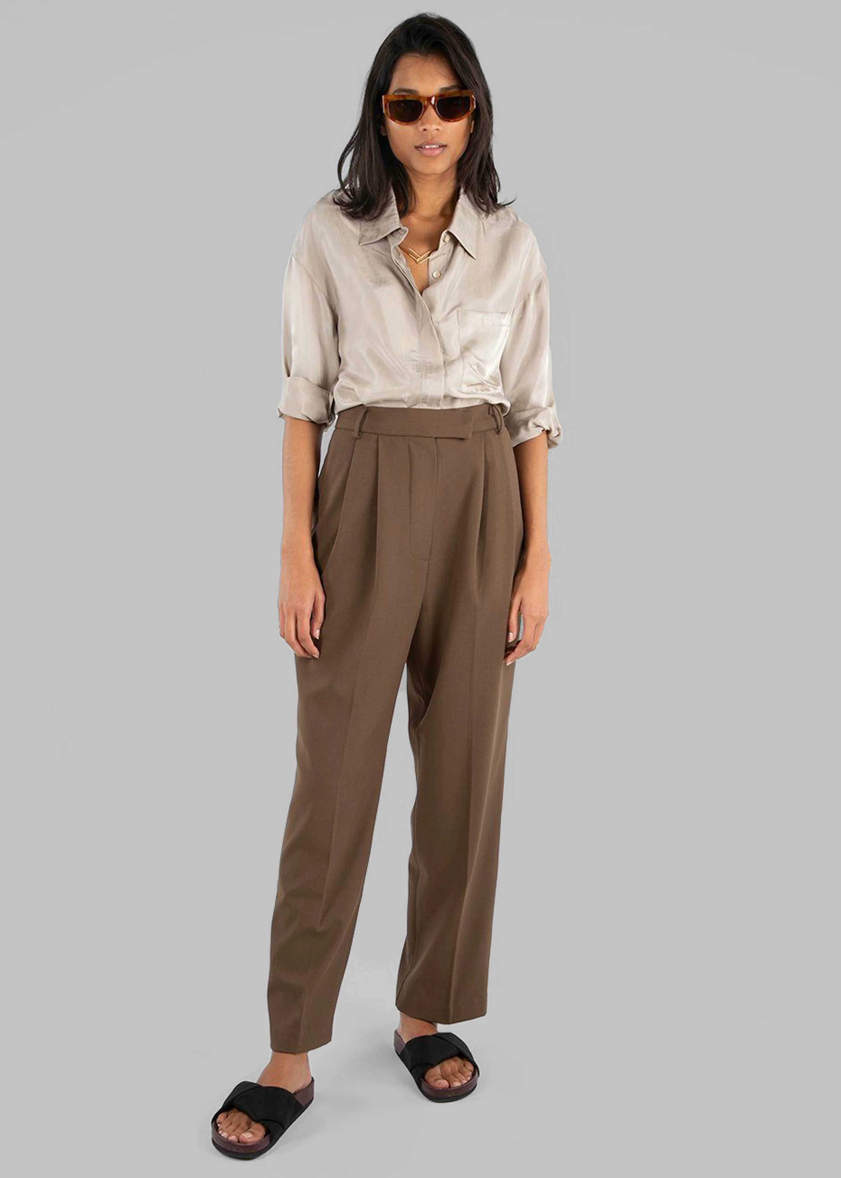 Bea Suit Pants - Chocolate - Image 4