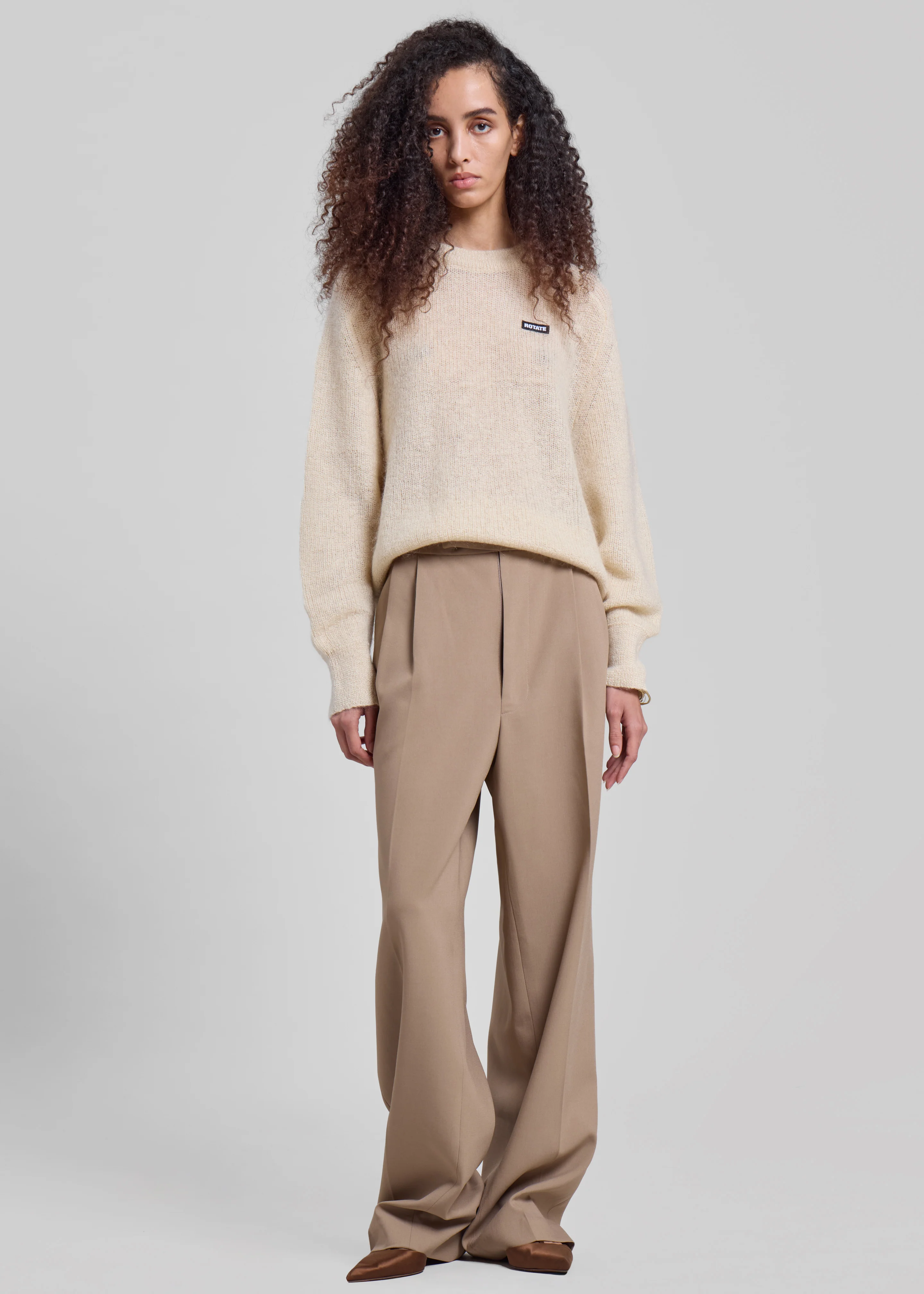 Bea Suit Pants - Latte - Image 7