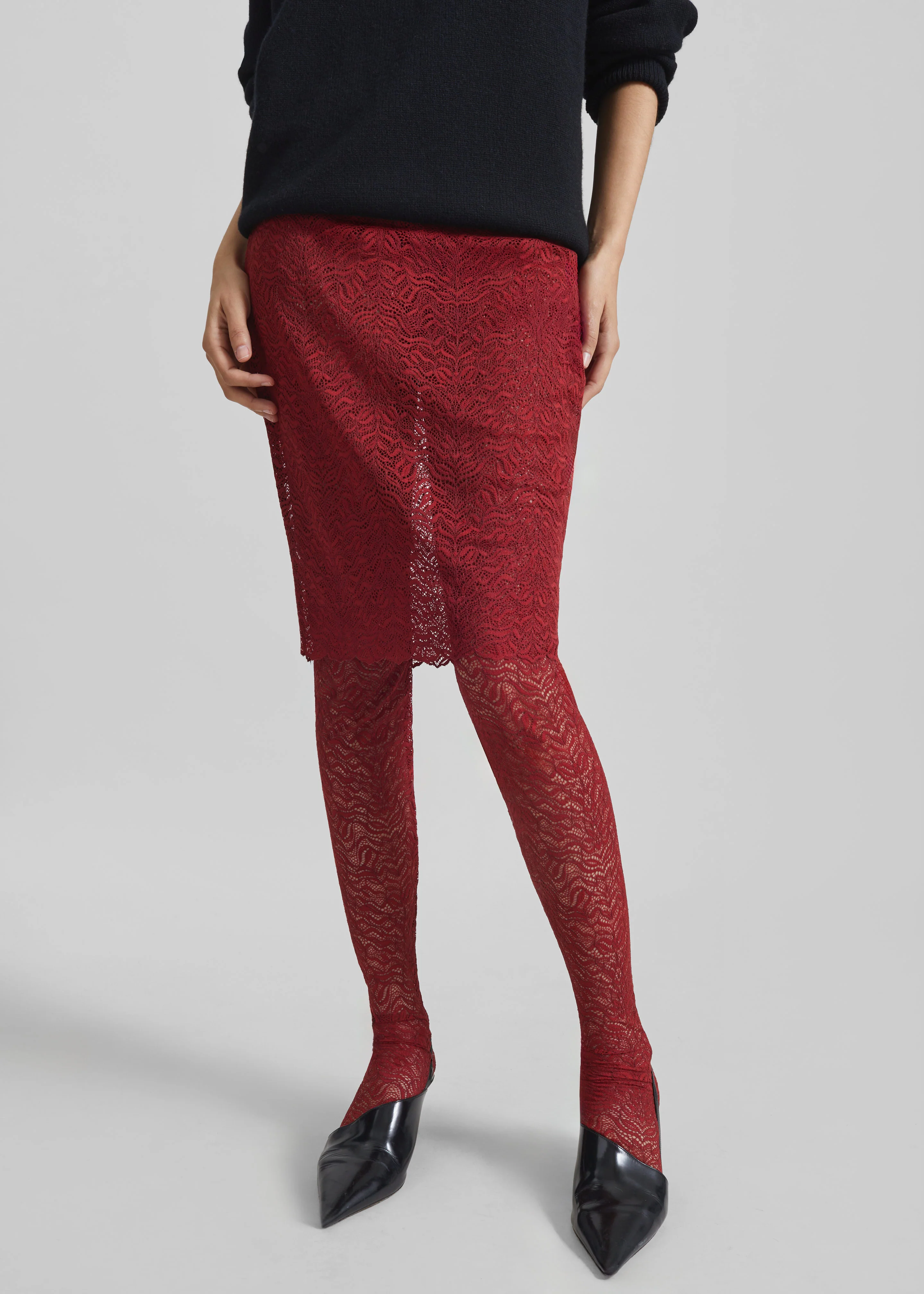 Beaufille Dorado Skirt Leggings - Burgundy - Image 5