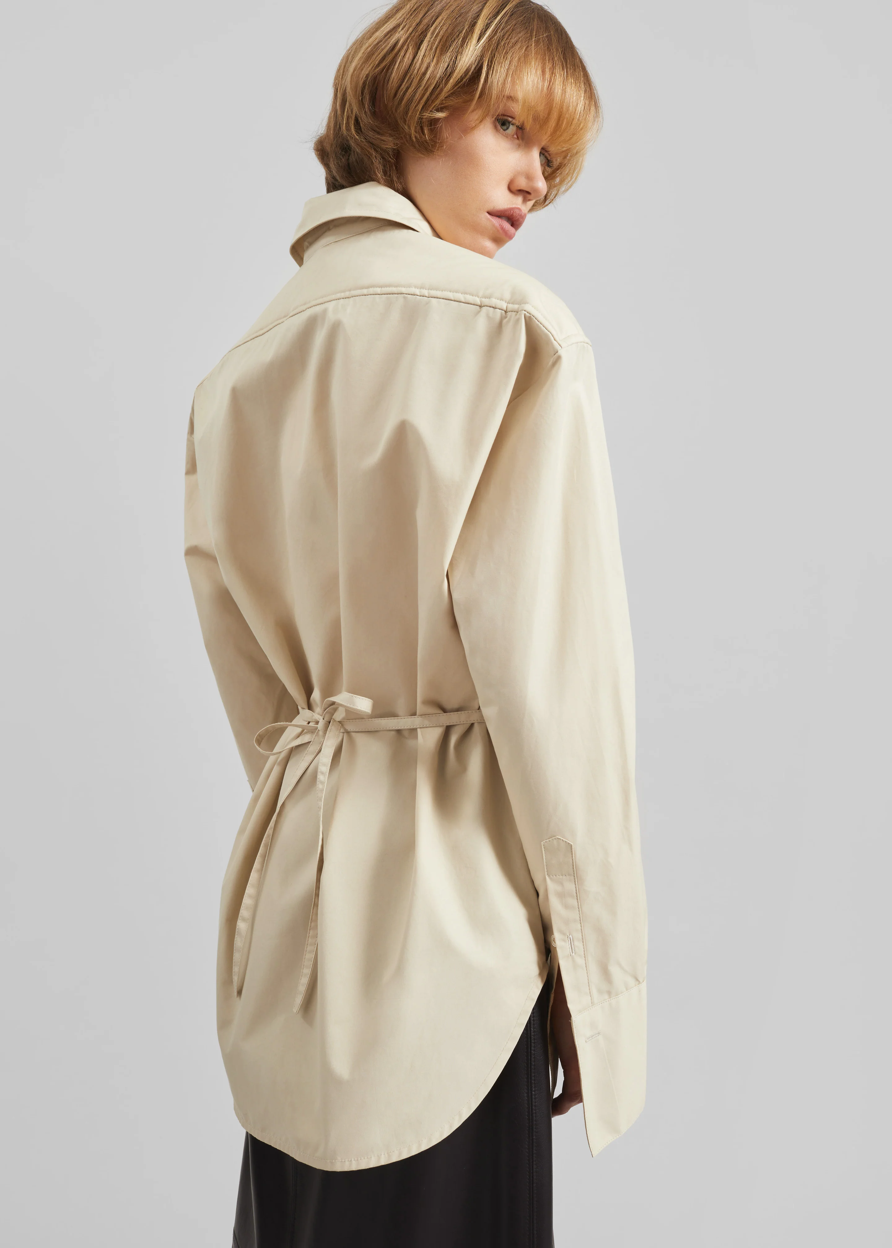 Bec Padded Shirt - Beige - Image 2