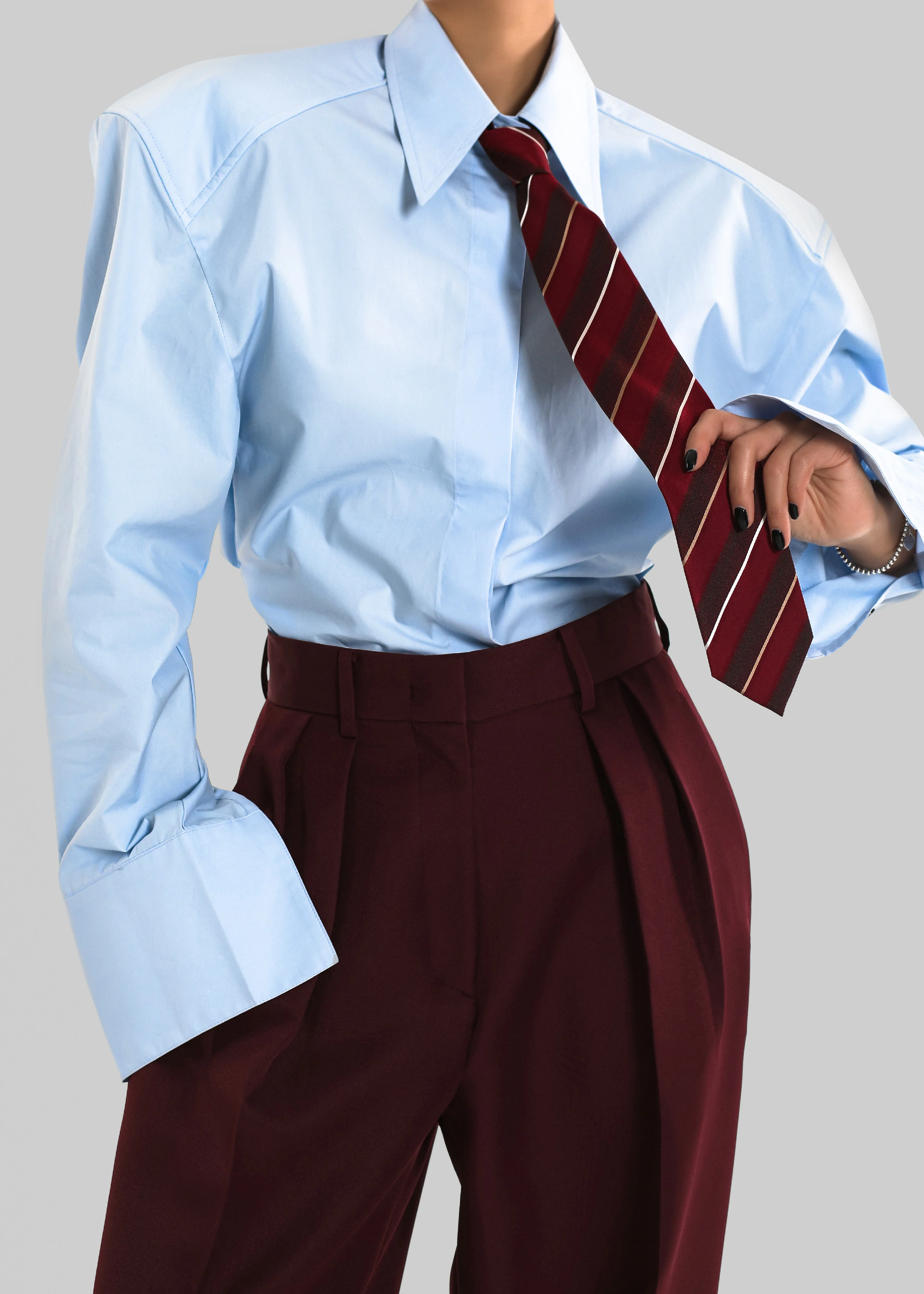 Bec Padded Shirt - Light Blue - Image 2