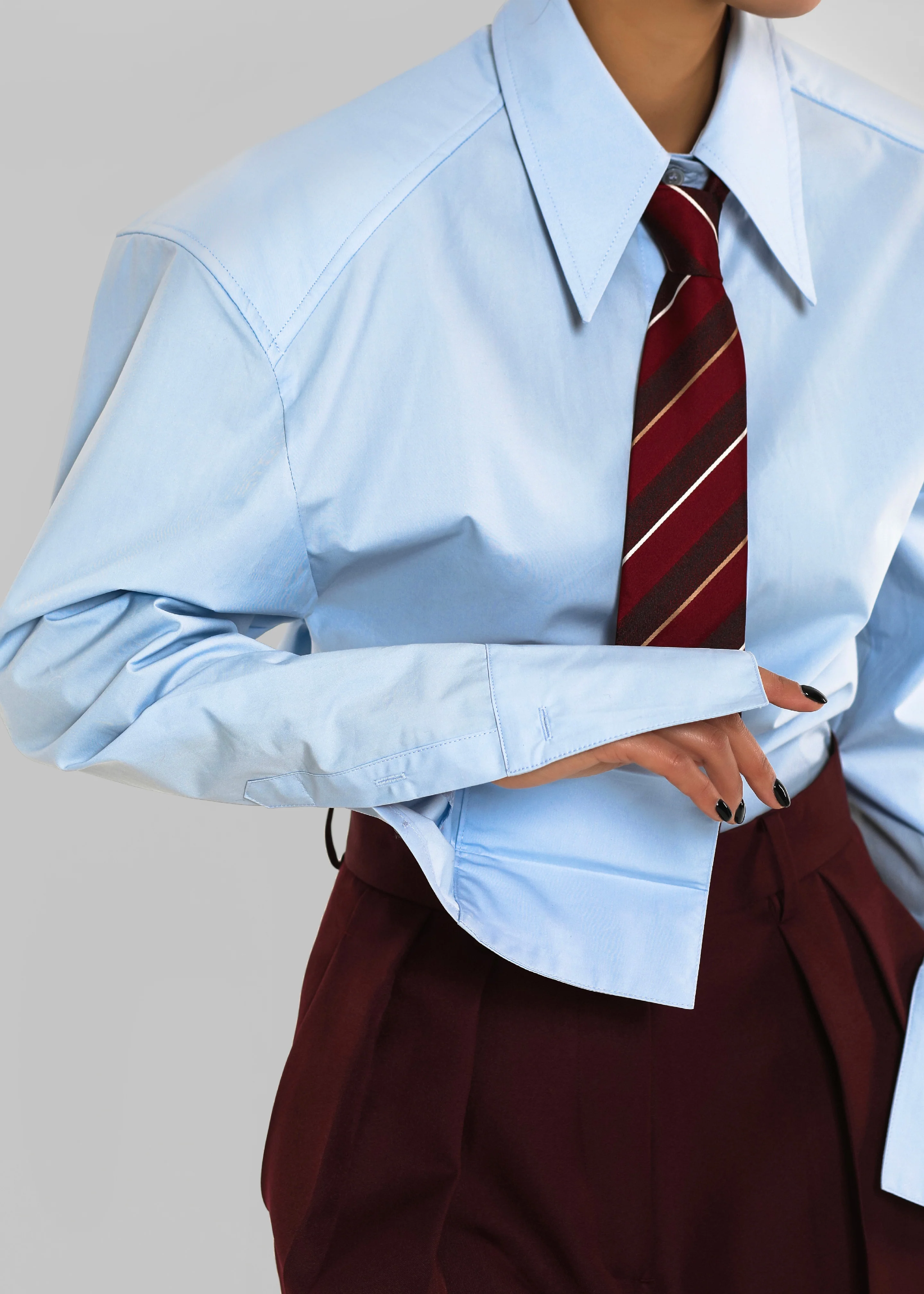 Bec Padded Shirt - Light Blue - Image 4