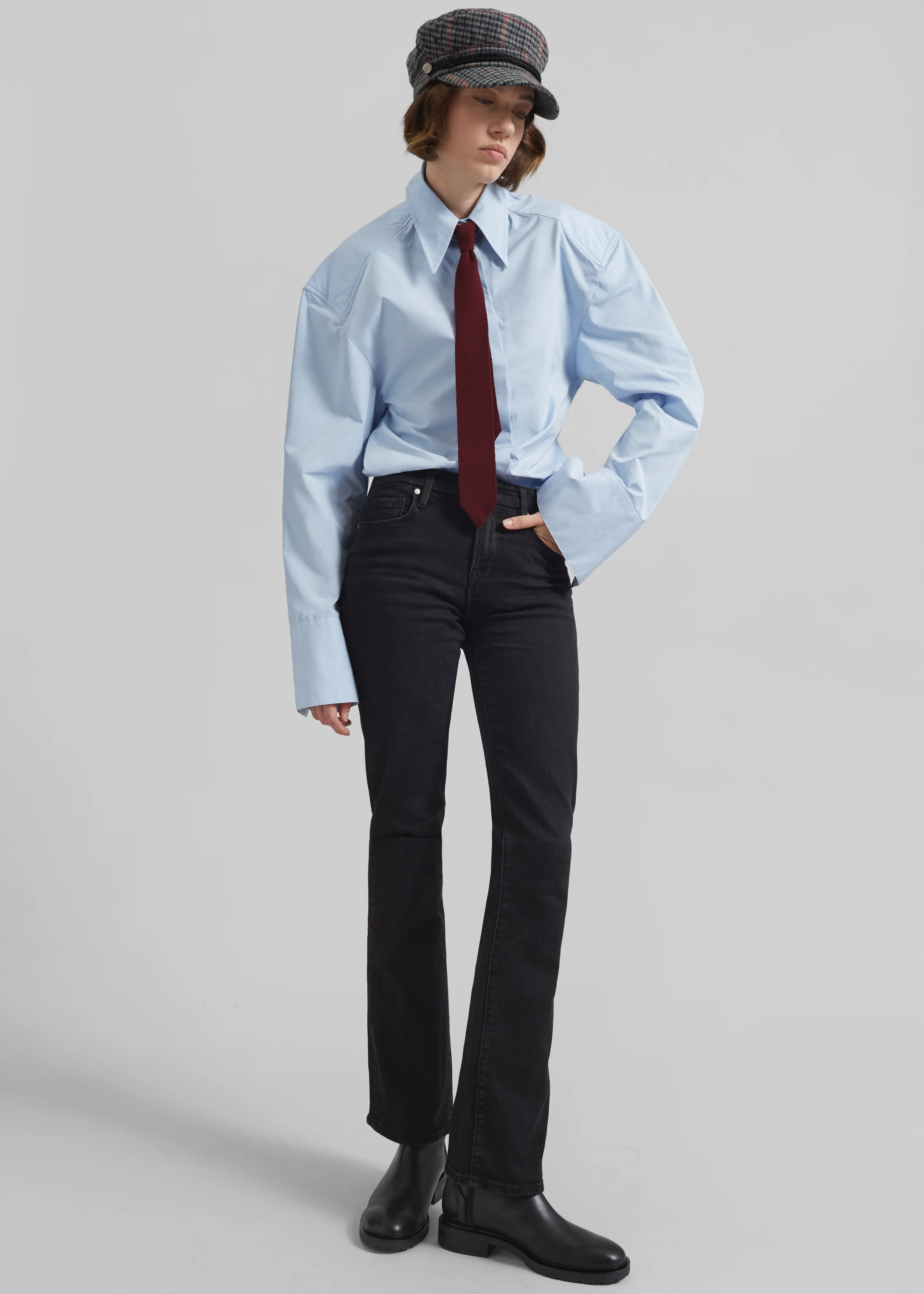 Bec Padded Shirt - Light Blue - Image 5