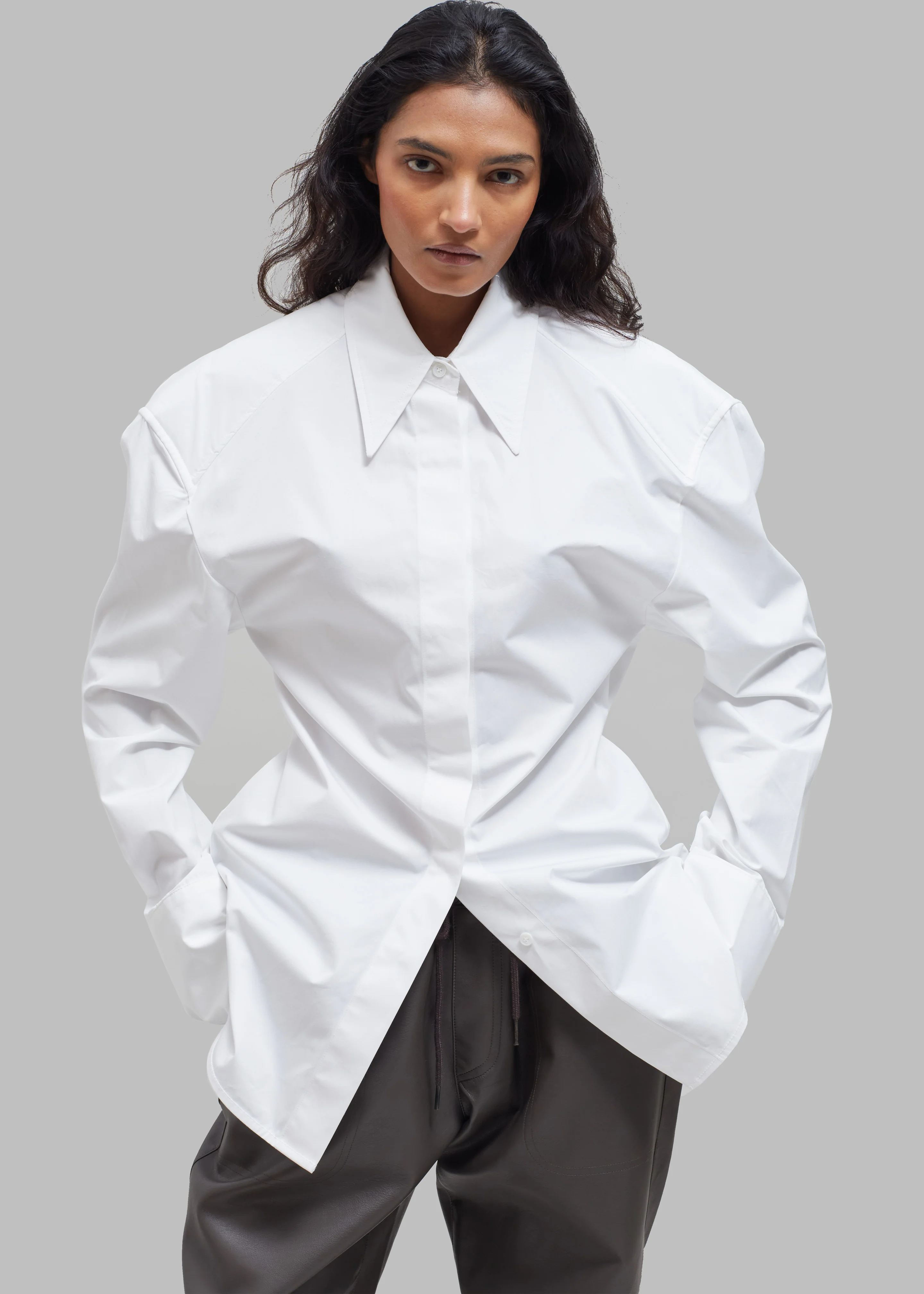 Bec Padded Shirt - White - Image 4