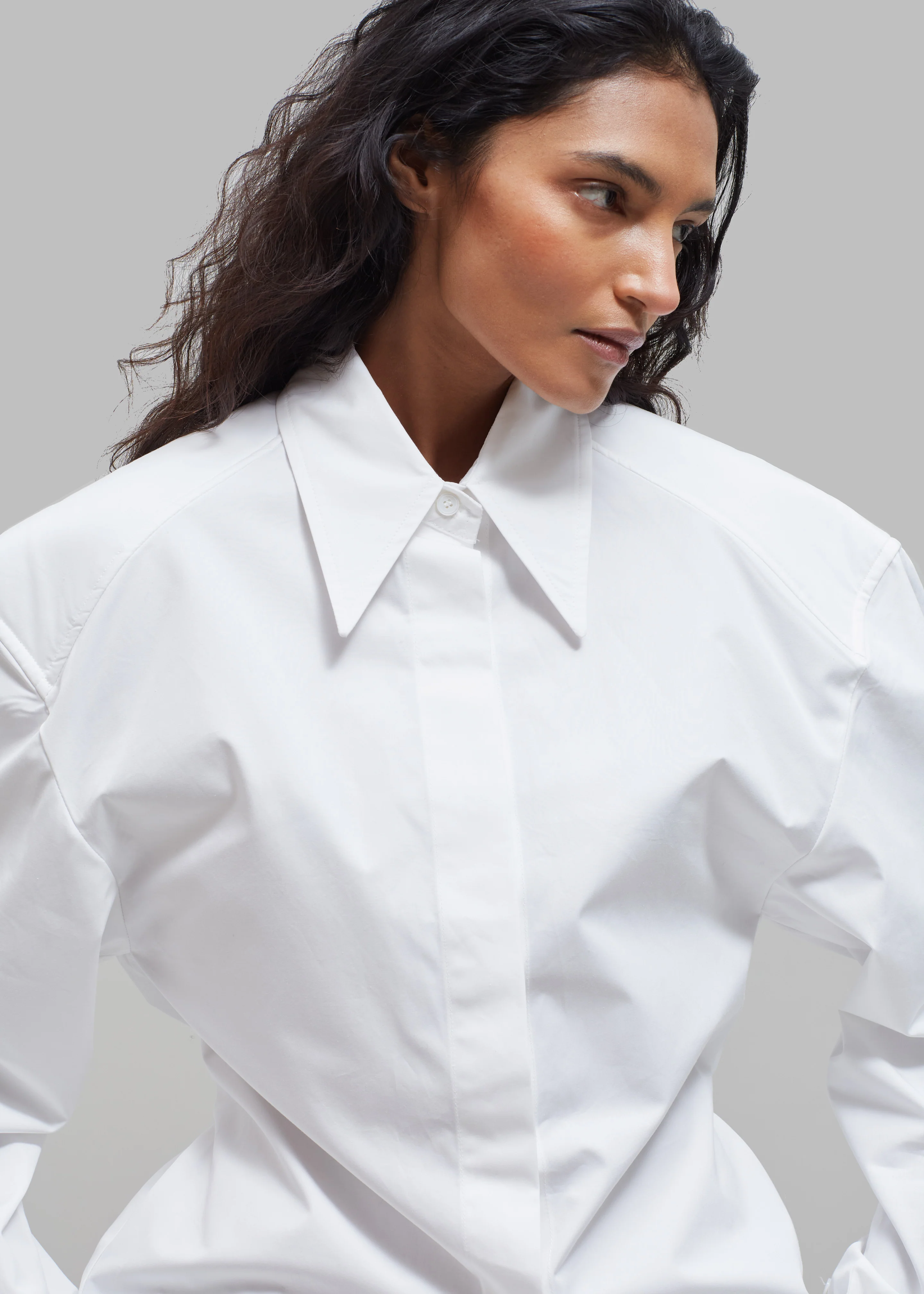 Bec Padded Shirt - White - Image 5
