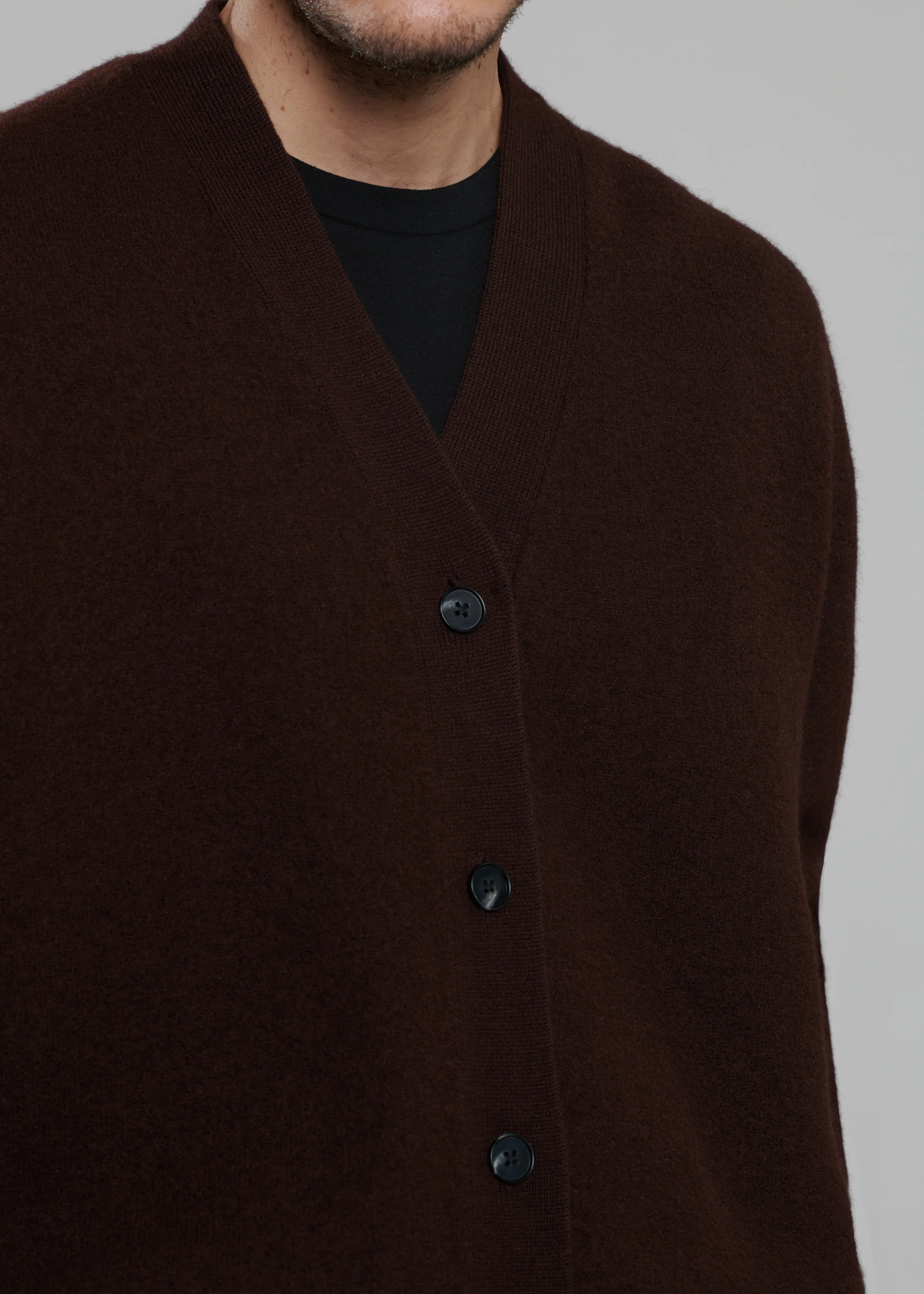 Beck Wool Cardigan - Chocolate Plum - Image 6
